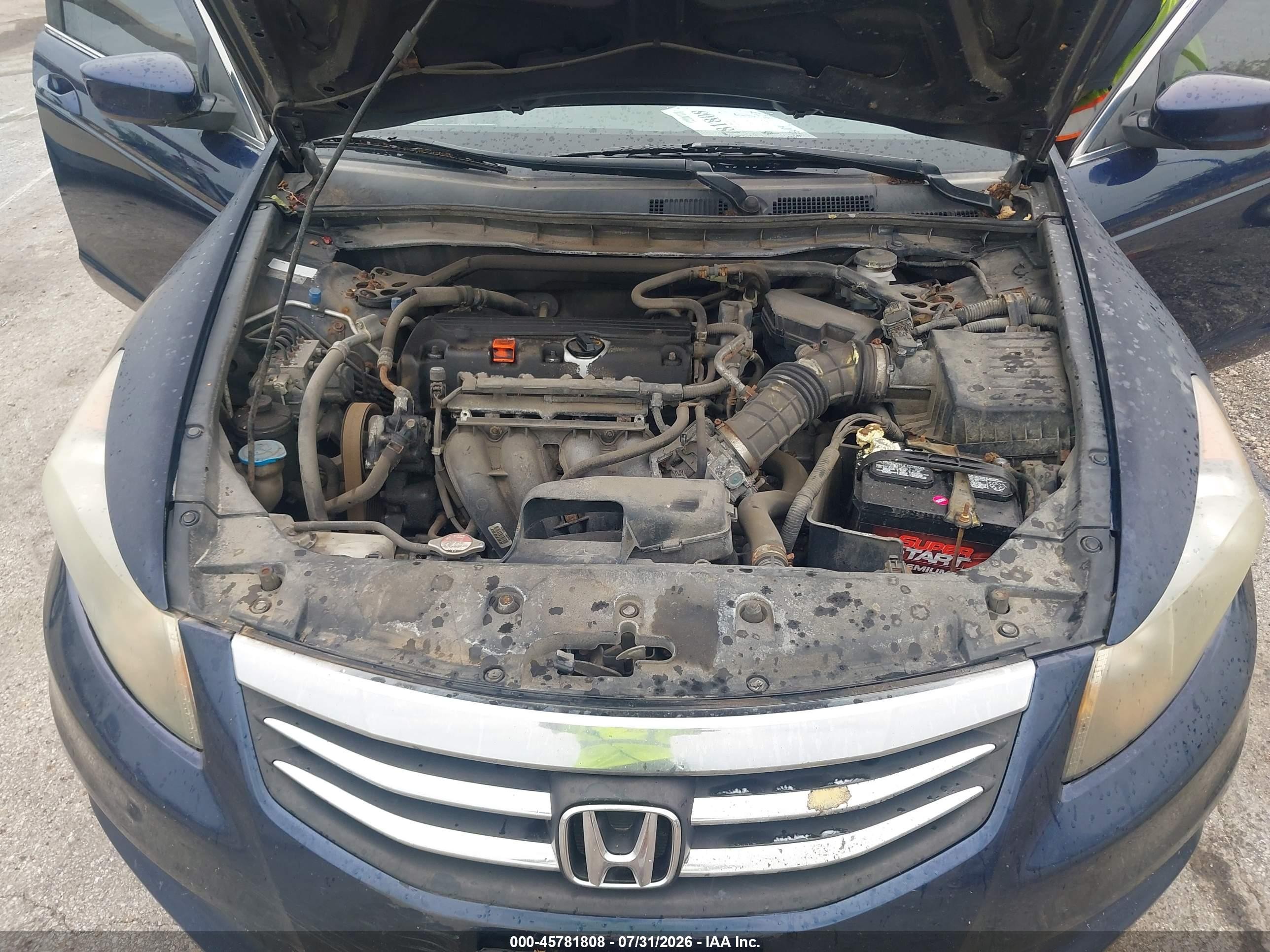 2011 Honda Accord 2.4 Ex-l Blue vin: 1HGCP2F80BA137147