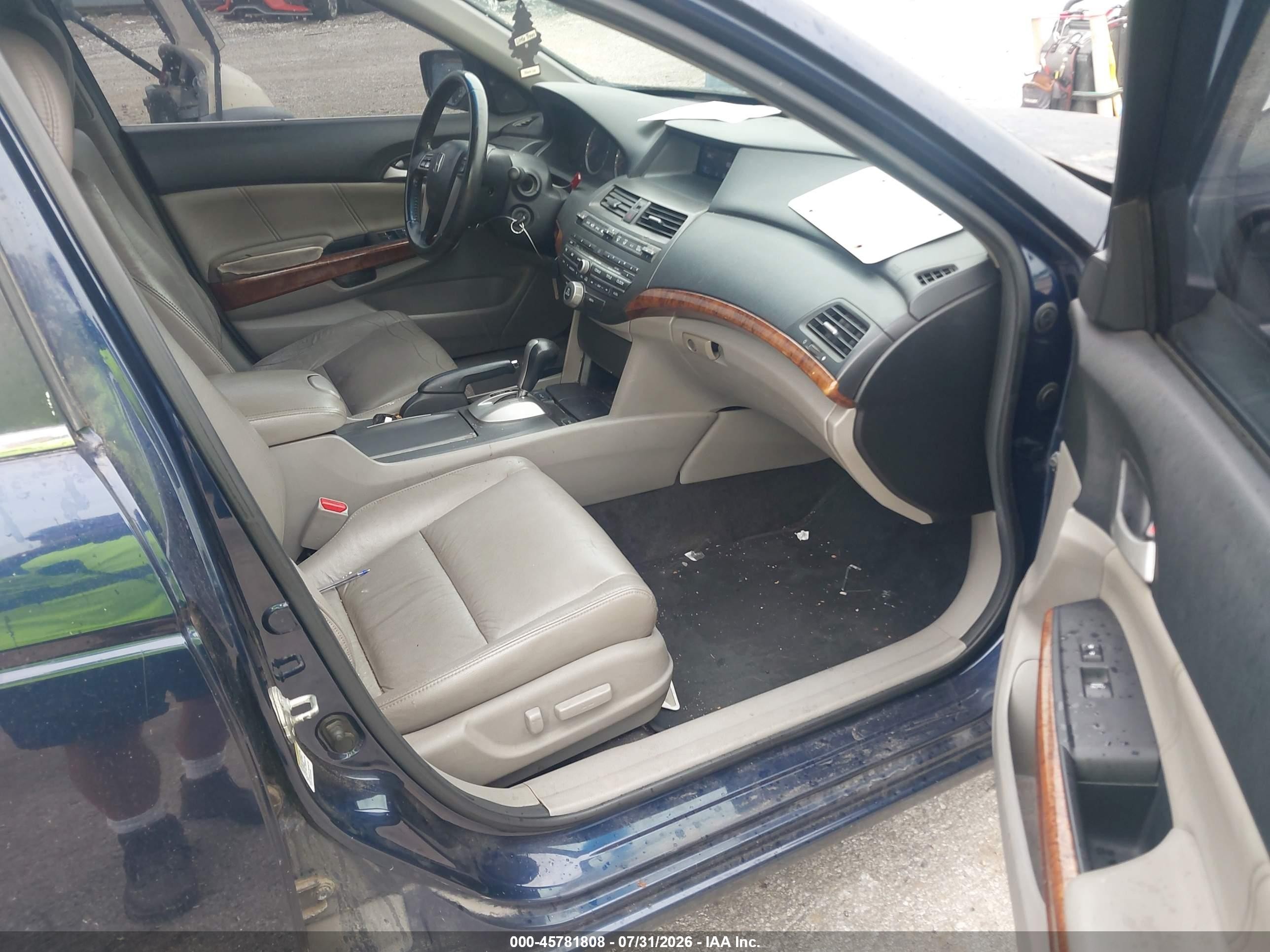 2011 Honda Accord 2.4 Ex-l Blue vin: 1HGCP2F80BA137147