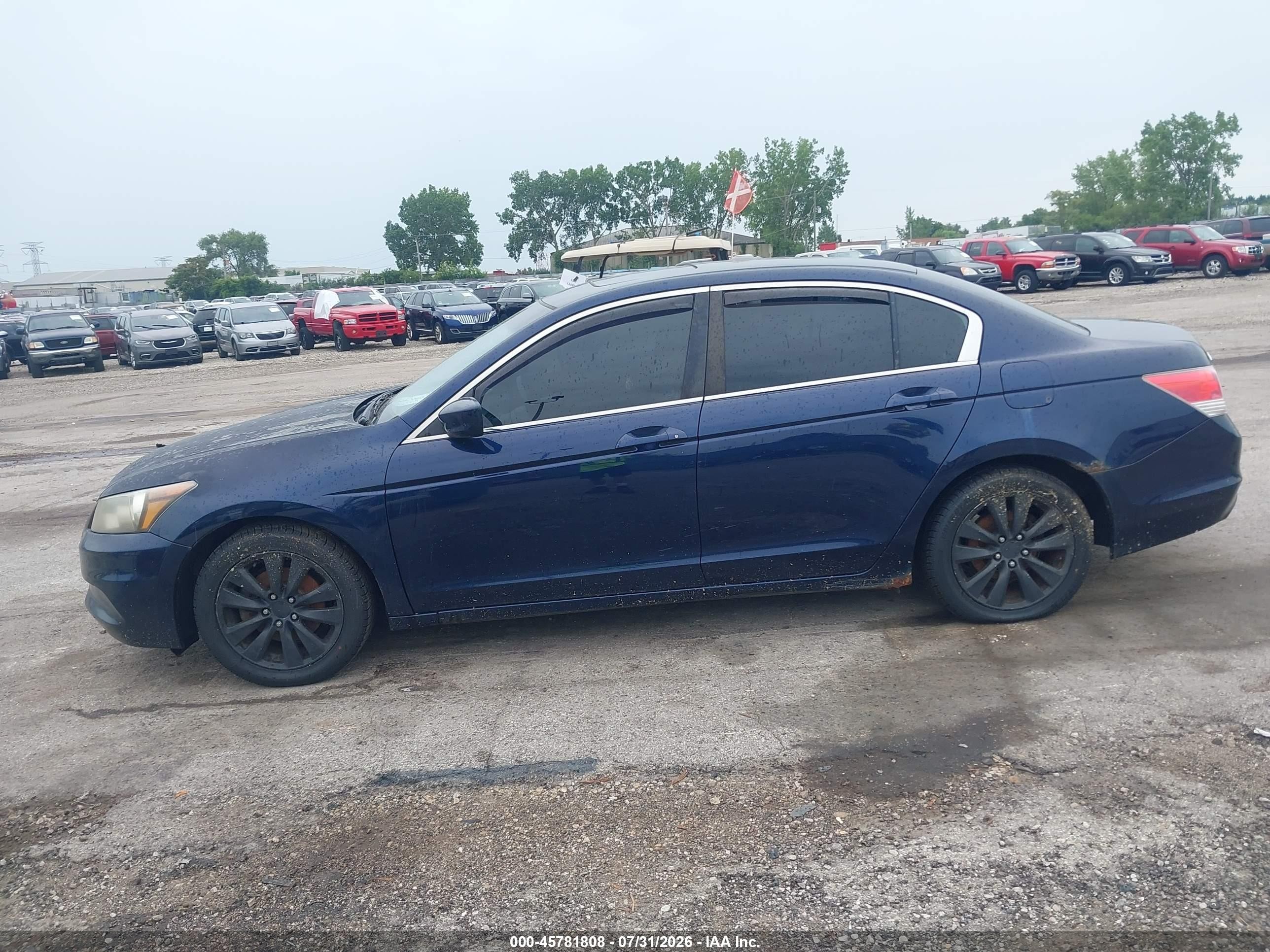 2011 Honda Accord 2.4 Ex-l Blue vin: 1HGCP2F80BA137147