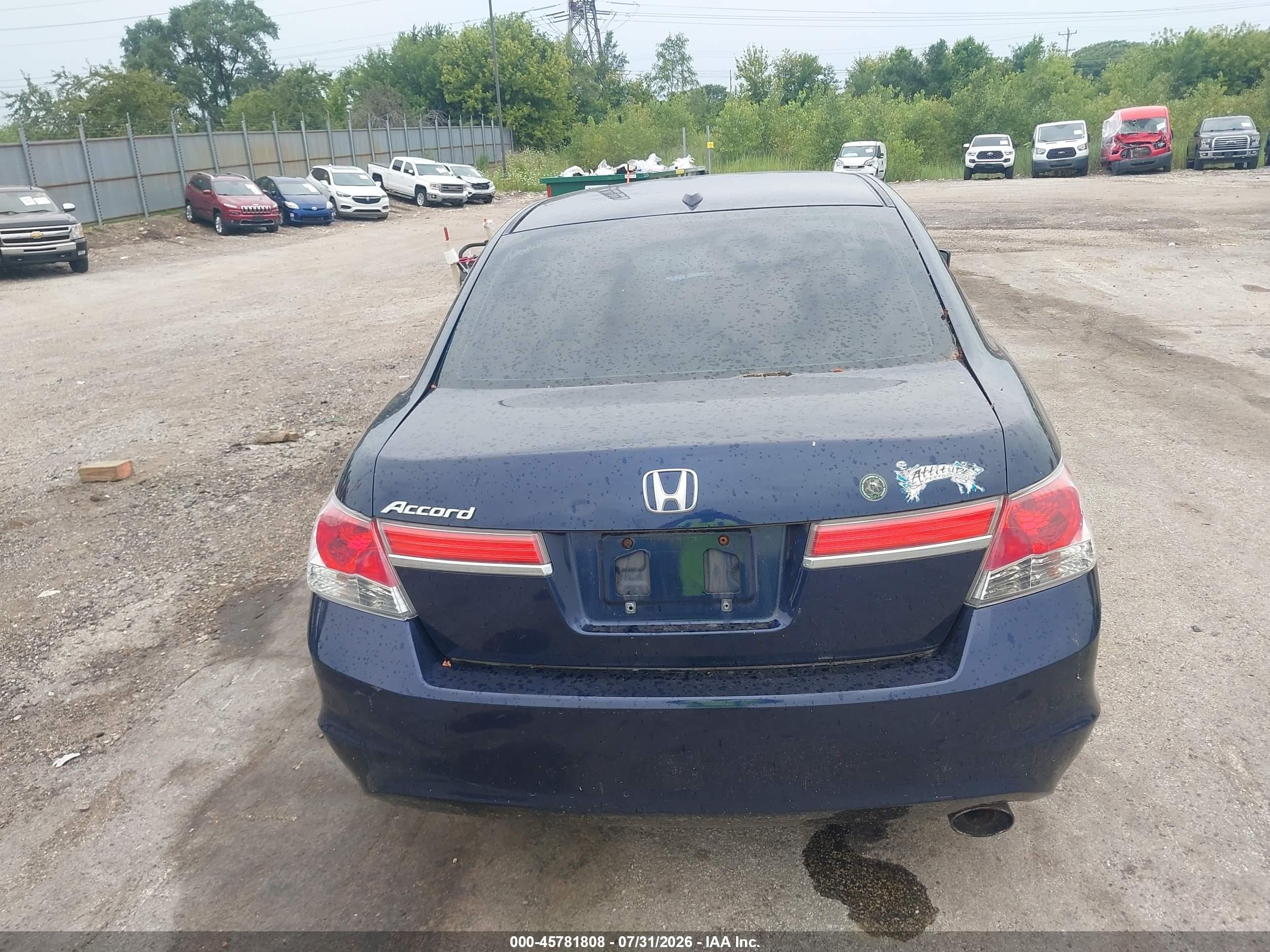 2011 Honda Accord 2.4 Ex-l Blue vin: 1HGCP2F80BA137147