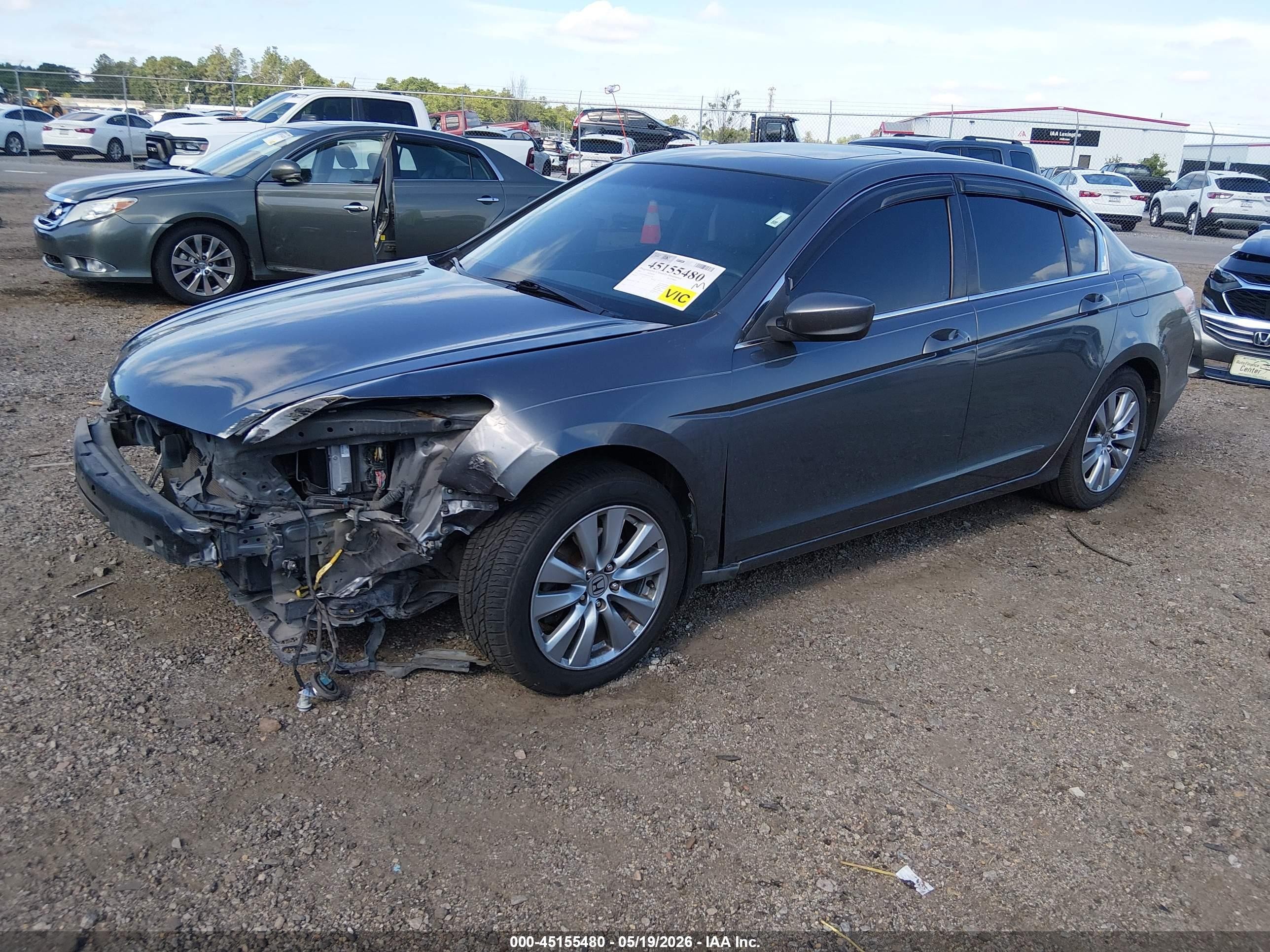 2011 Honda Accord 2.4 Ex-l Gray vin: 1HGCP2F80BA145524