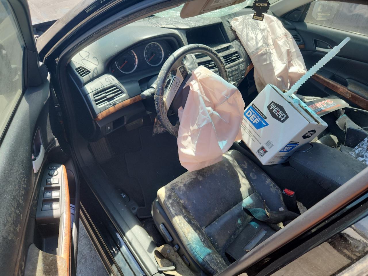 2011 Honda Accord Exl Black vin: 1HGCP2F80BA153025 Damage: Left Front Seat, Water Damage, Replacement Required