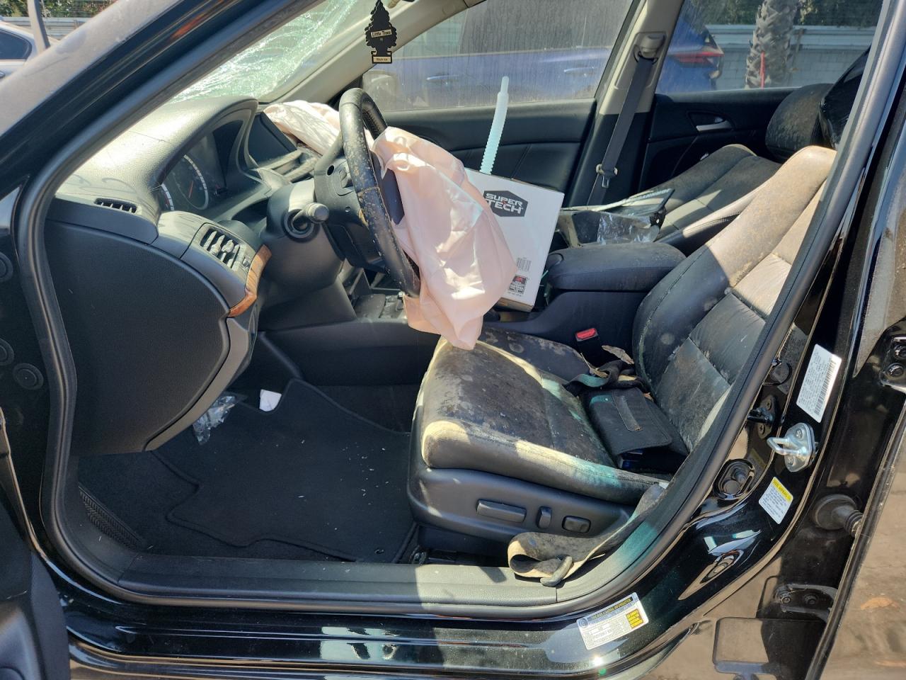 2011 Honda Accord Exl Black vin: 1HGCP2F80BA153025 Damage: Airbag - Front Left, Deployed, Replacement Required