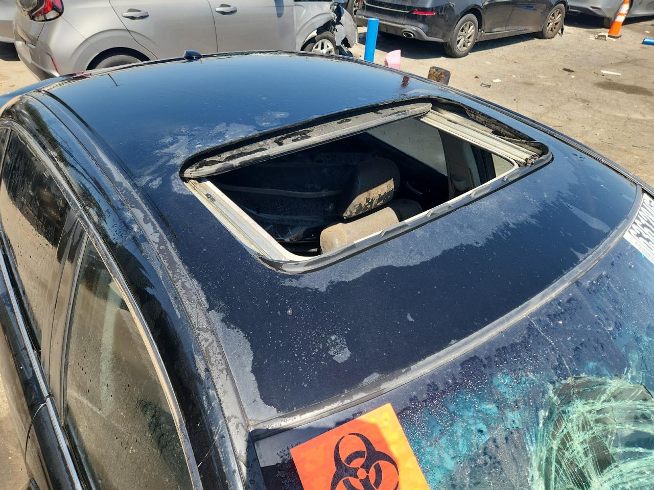 2011 Honda Accord Exl Black vin: 1HGCP2F80BA153025 Damage: Roof, Oxidized, > 12 Inches