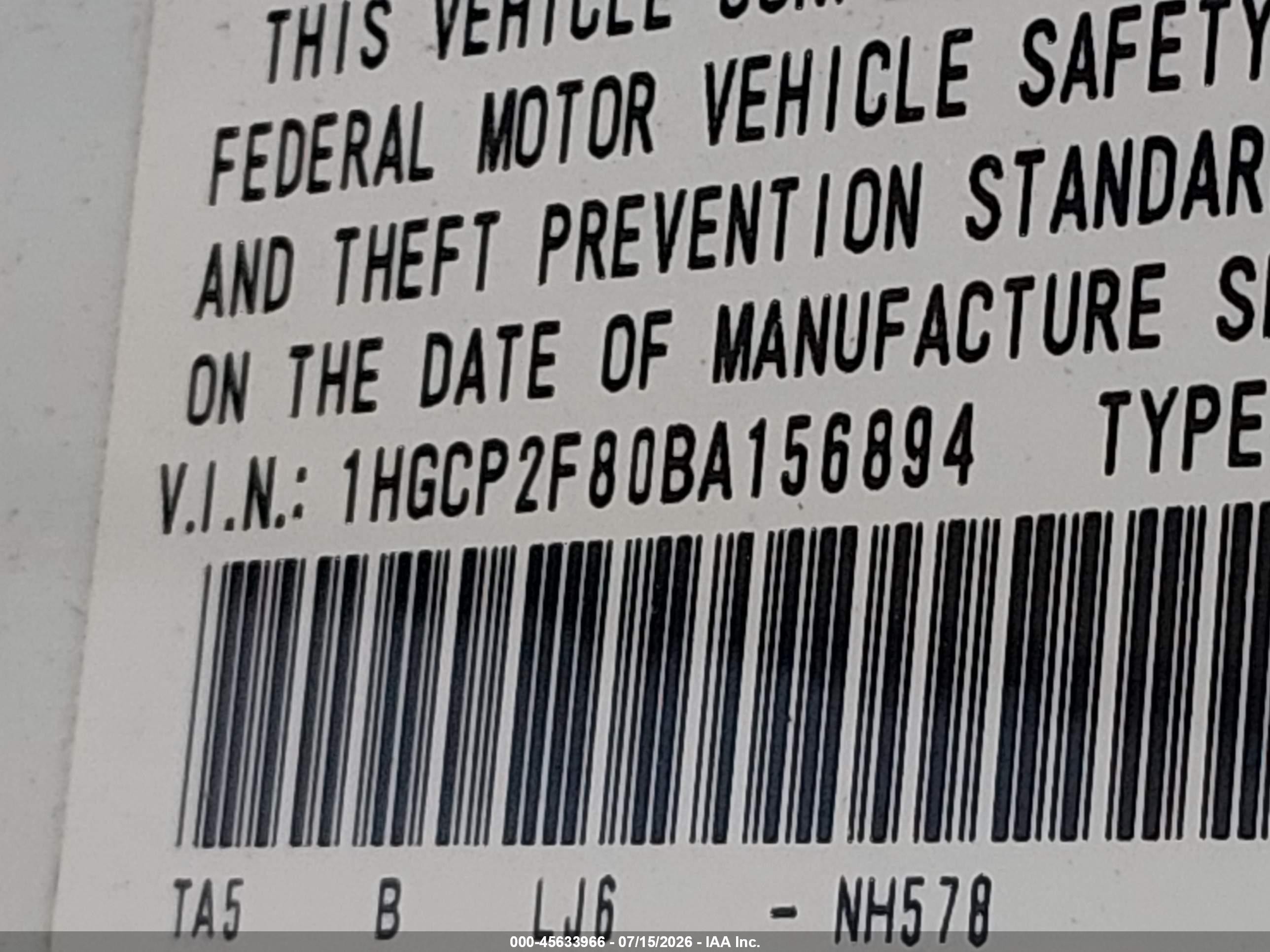 2011 Honda Accord 2.4 Ex-l White vin: 1HGCP2F80BA156894