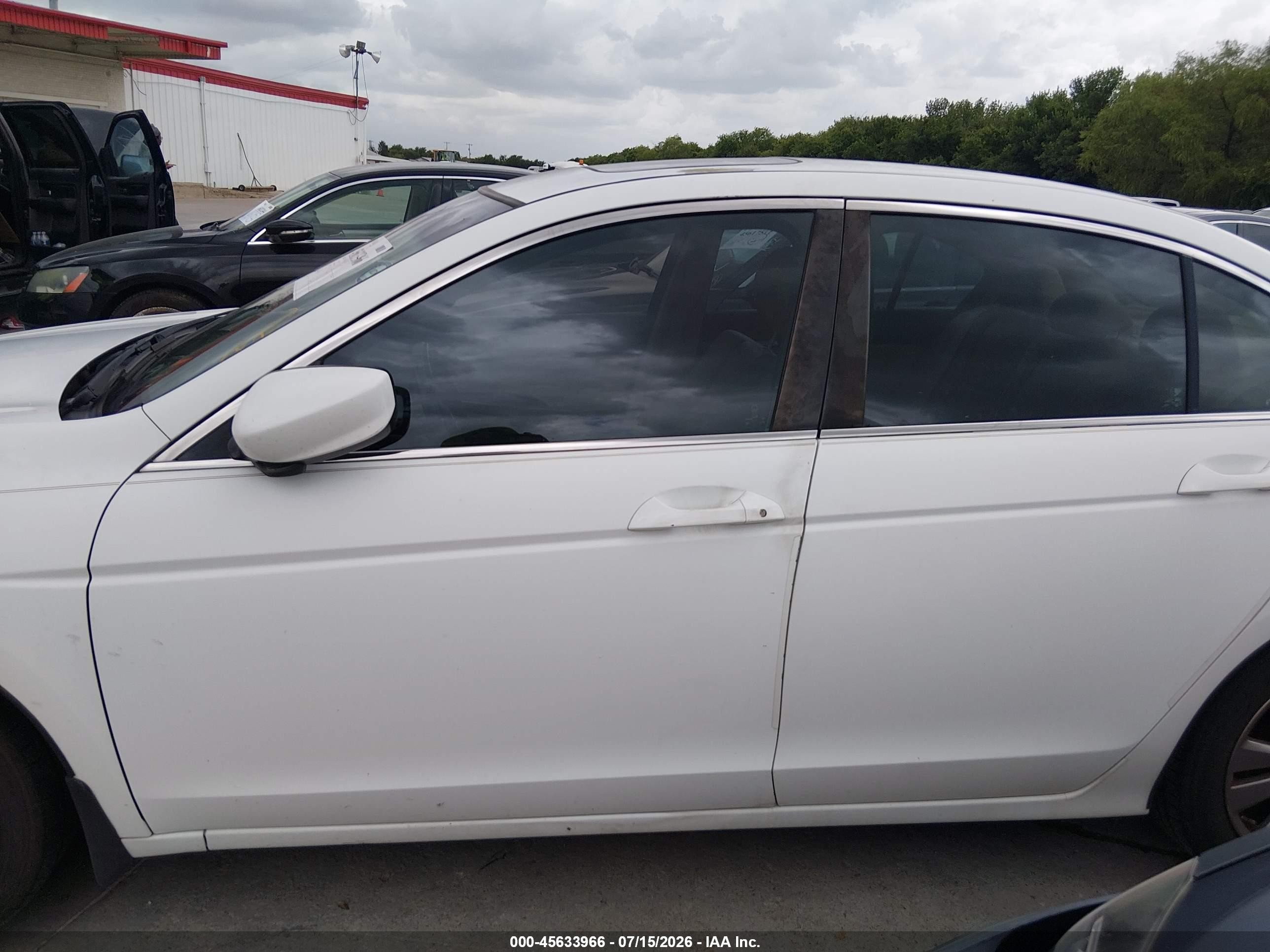 2011 Honda Accord 2.4 Ex-l White vin: 1HGCP2F80BA156894