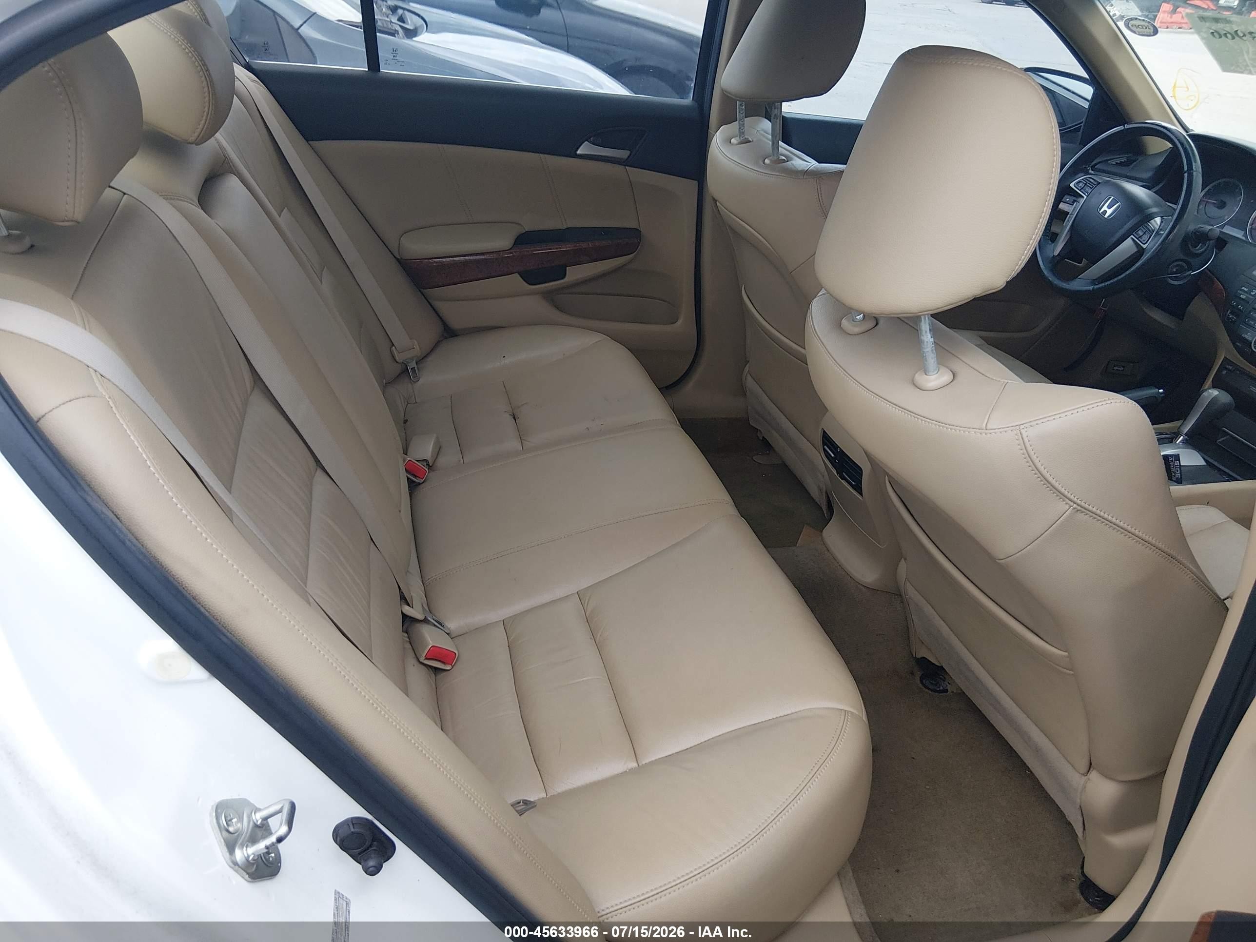 2011 Honda Accord 2.4 Ex-l White vin: 1HGCP2F80BA156894