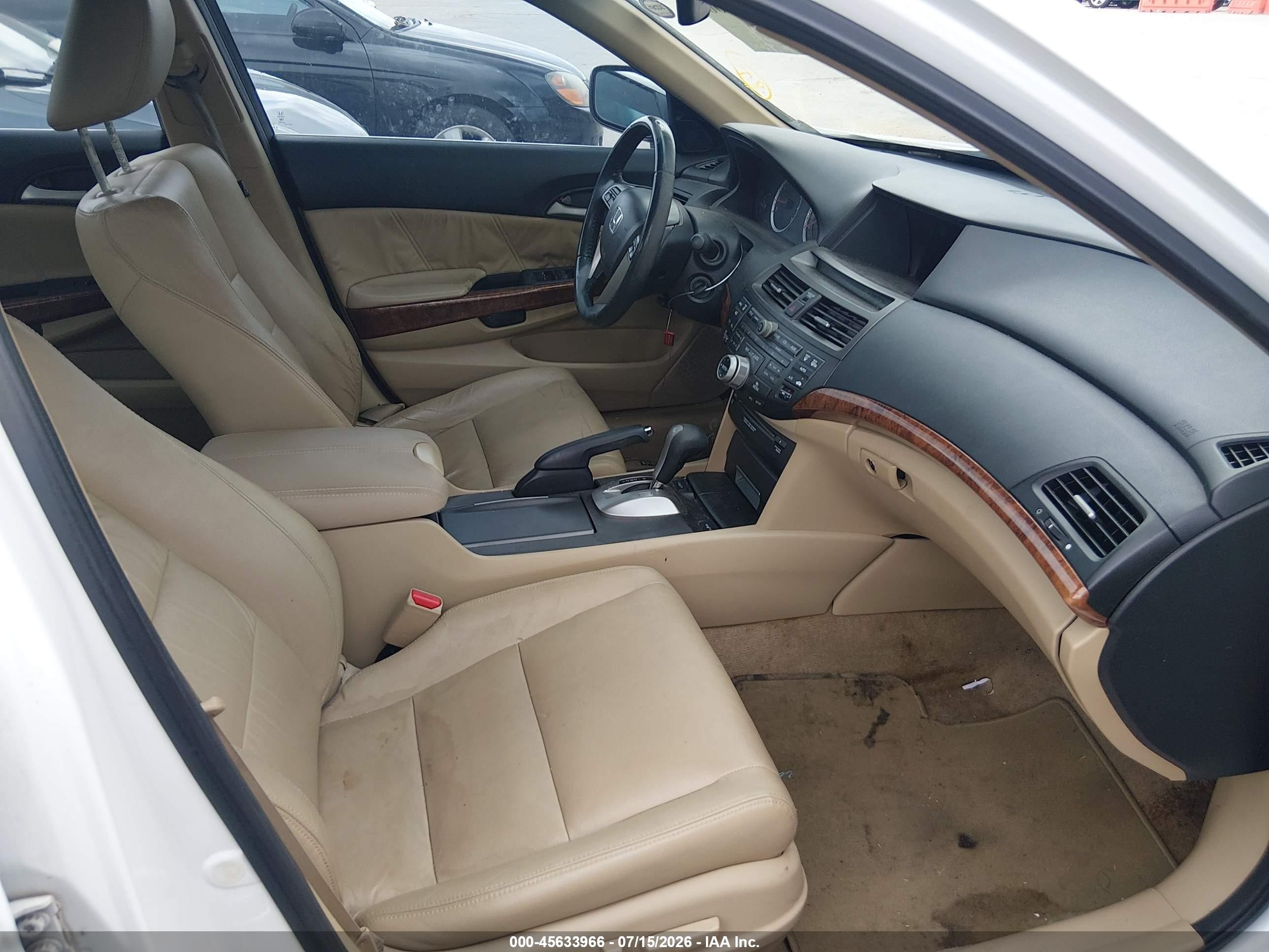 2011 Honda Accord 2.4 Ex-l White vin: 1HGCP2F80BA156894