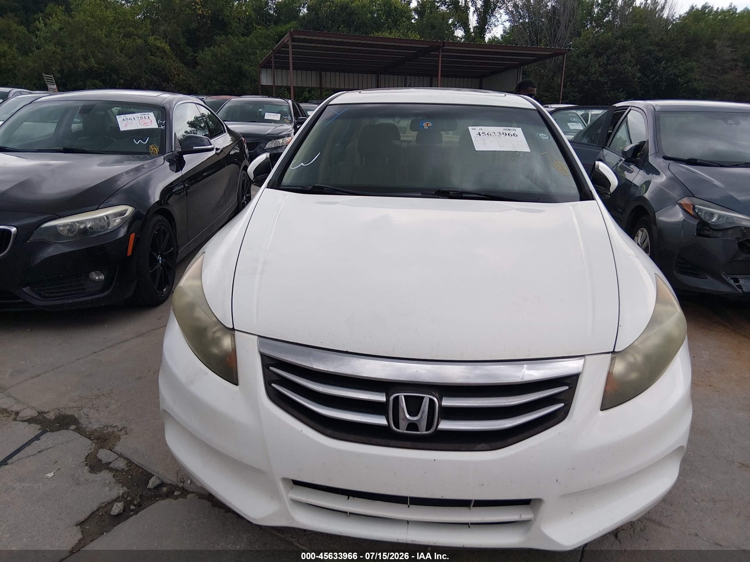 2011 Honda Accord 2.4 Ex-l White vin: 1HGCP2F80BA156894