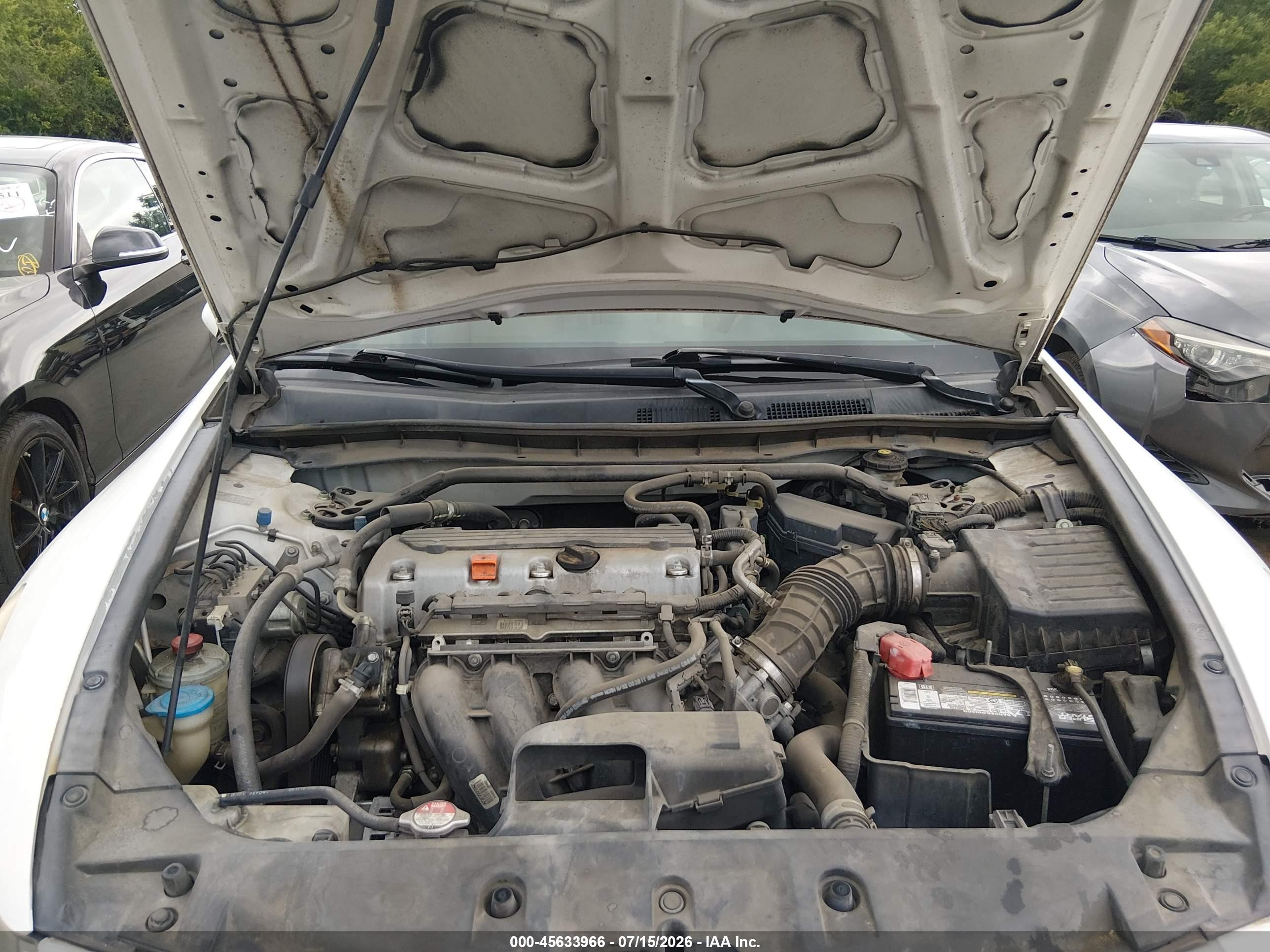 2011 Honda Accord 2.4 Ex-l White vin: 1HGCP2F80BA156894