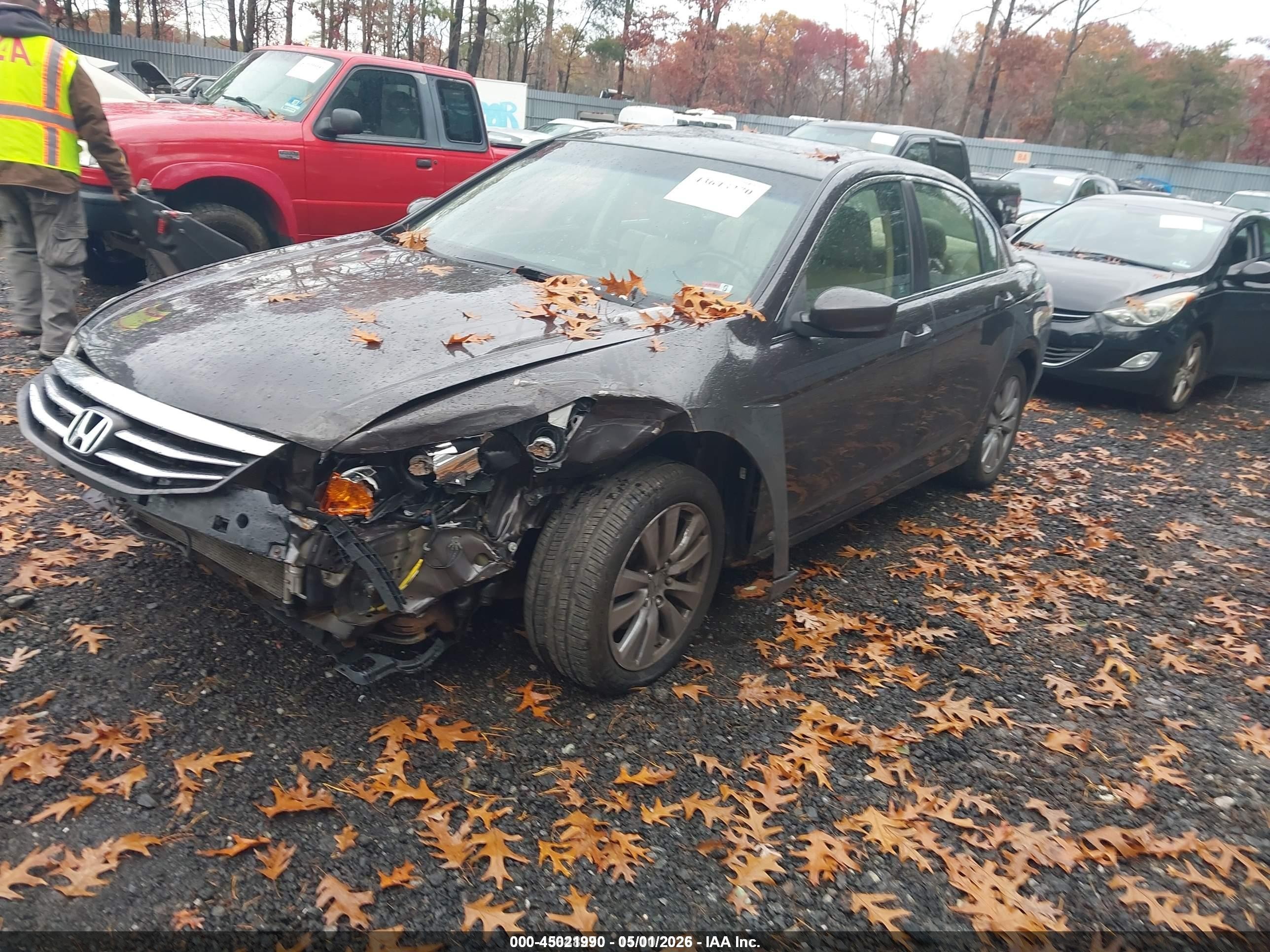 2012 Honda Accord 2.4 Ex-l Серый vin: 1HGCP2F80CA059857