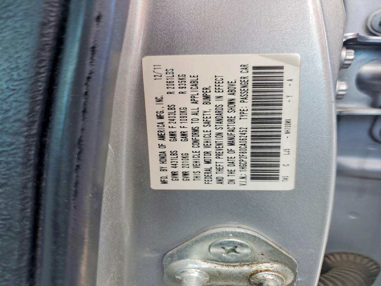 2012 Honda Accord Exl Silver vin: 1HGCP2F80CA062452