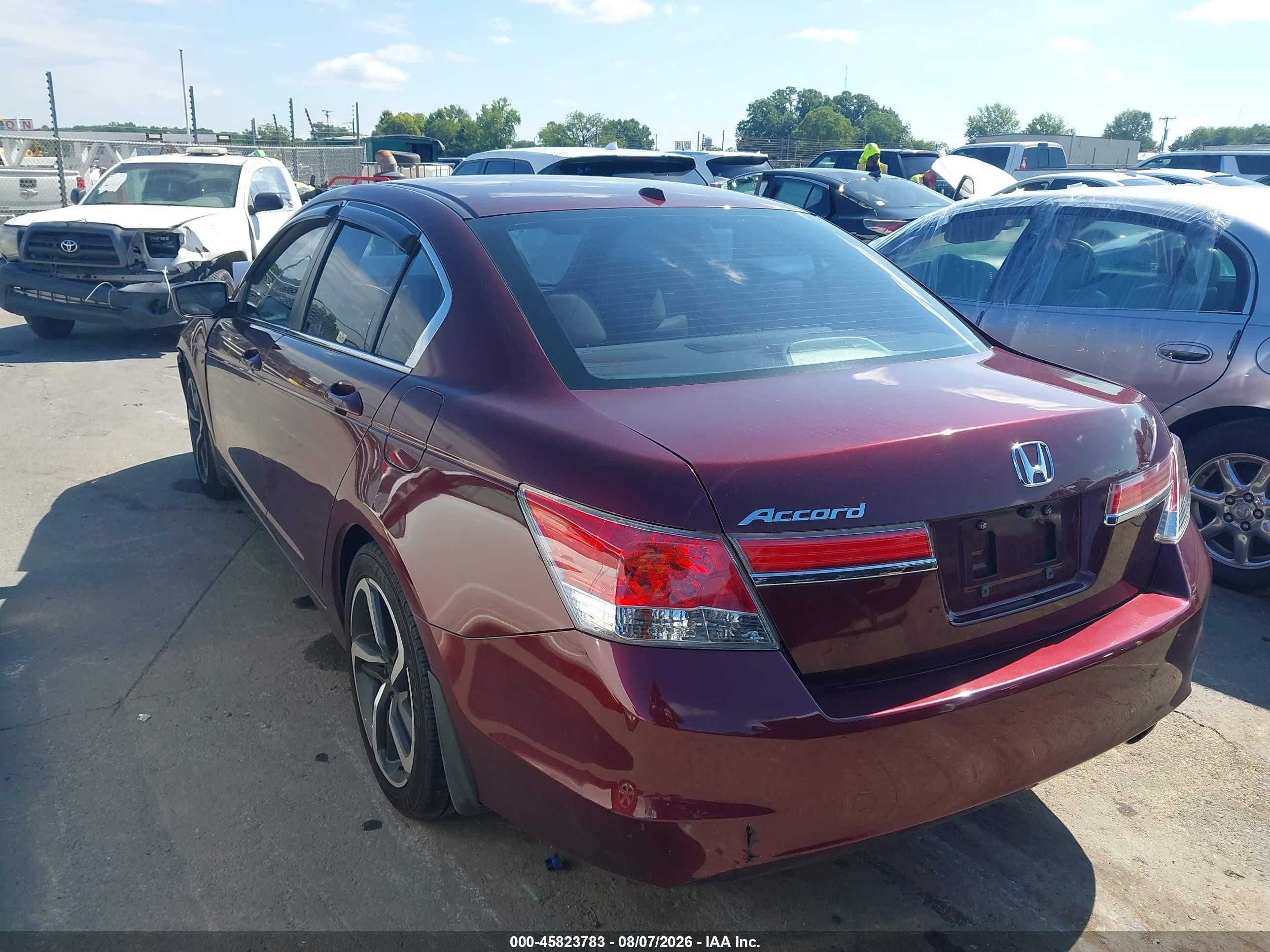 2012 Honda Accord 2.4 Ex-l Maroon vin: 1HGCP2F80CA172465