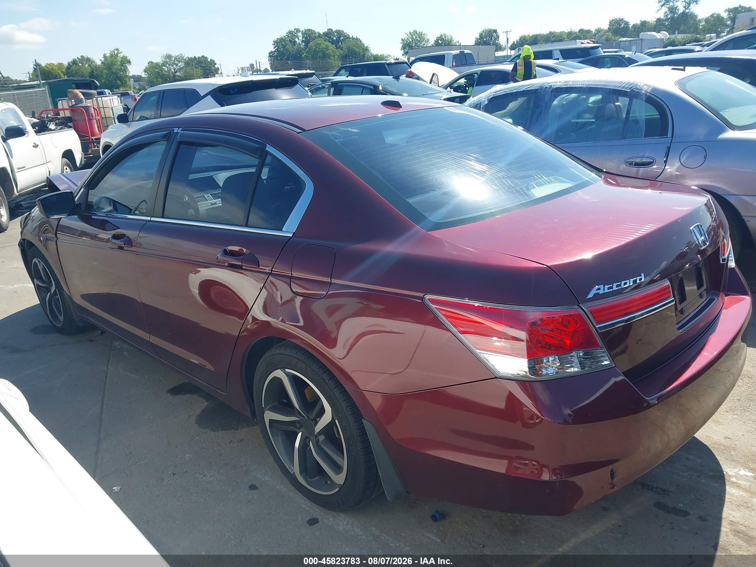 2012 Honda Accord 2.4 Ex-l Maroon vin: 1HGCP2F80CA172465
