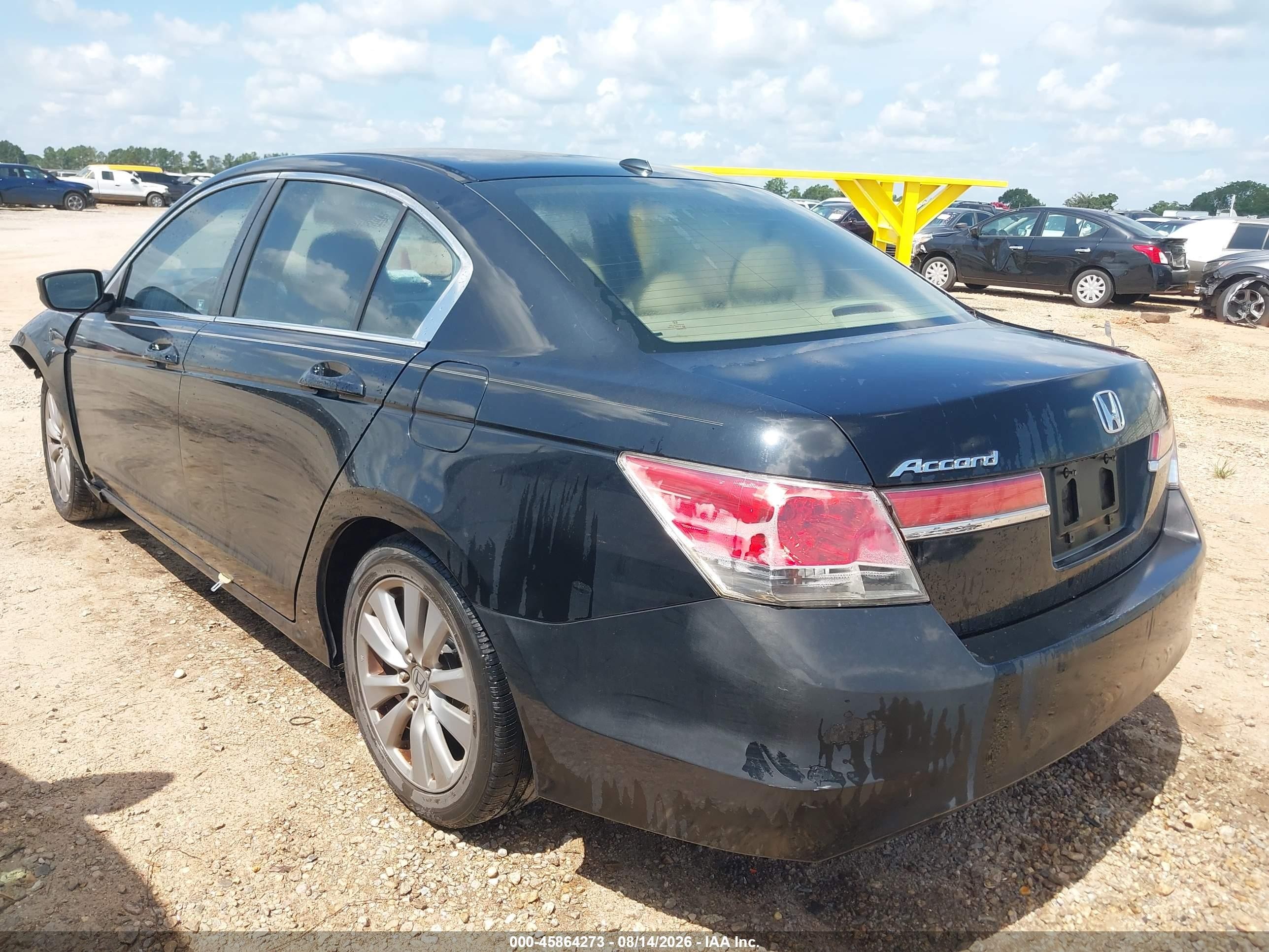 2012 Honda Accord 2.4 Ex-l Black vin: 1HGCP2F80CA202452