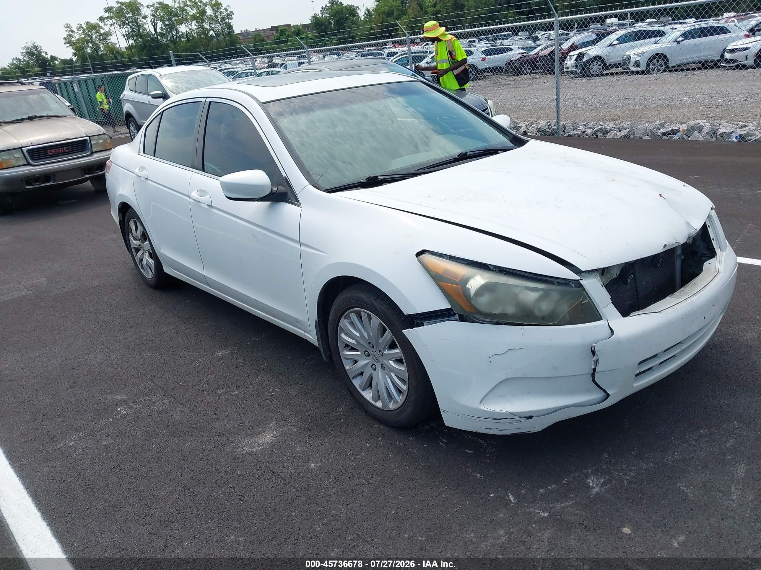 2010 Honda Accord 2.4 Ex-l White vin: 1HGCP2F81AA002211