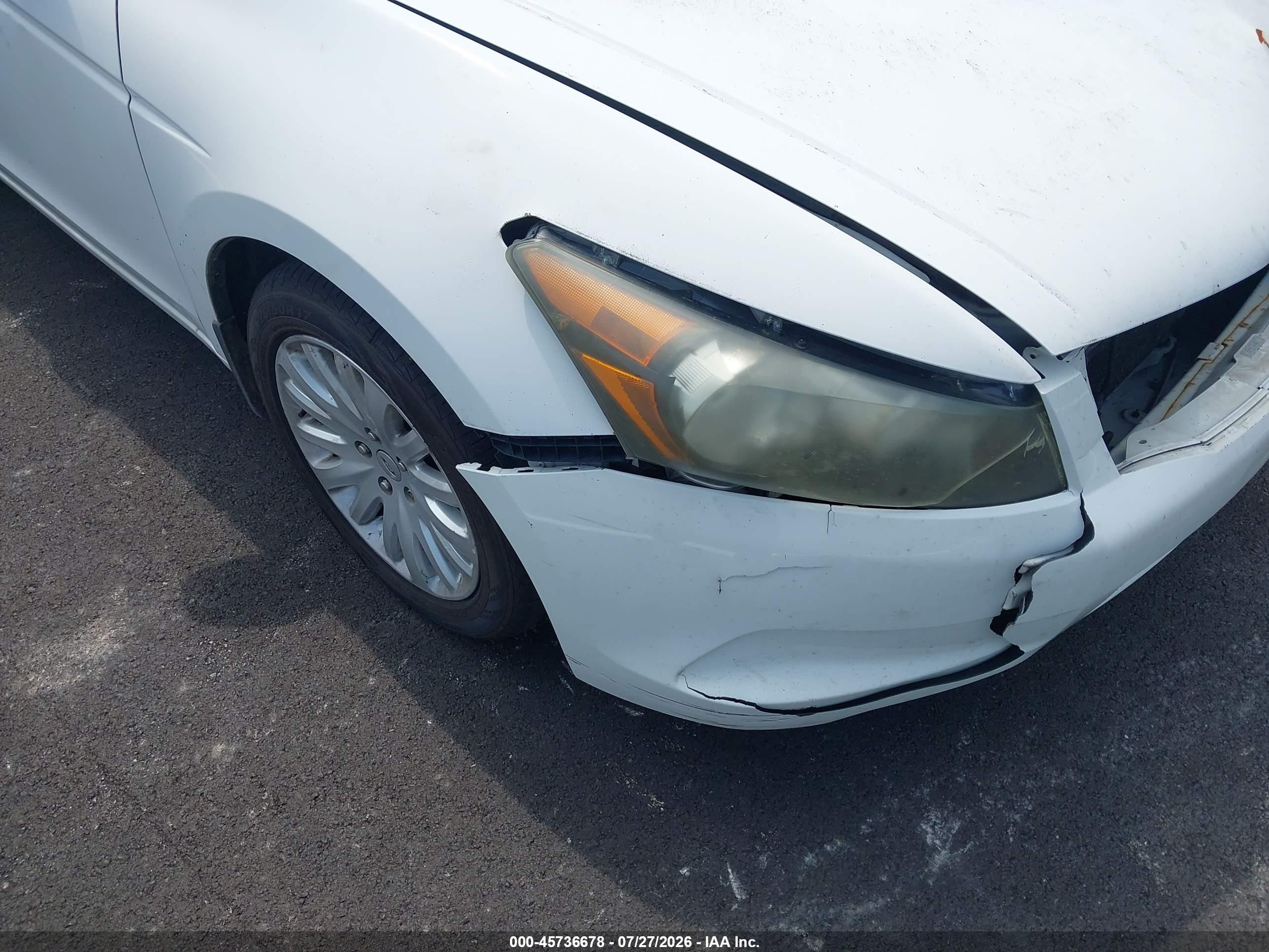 2010 Honda Accord 2.4 Ex-l White vin: 1HGCP2F81AA002211