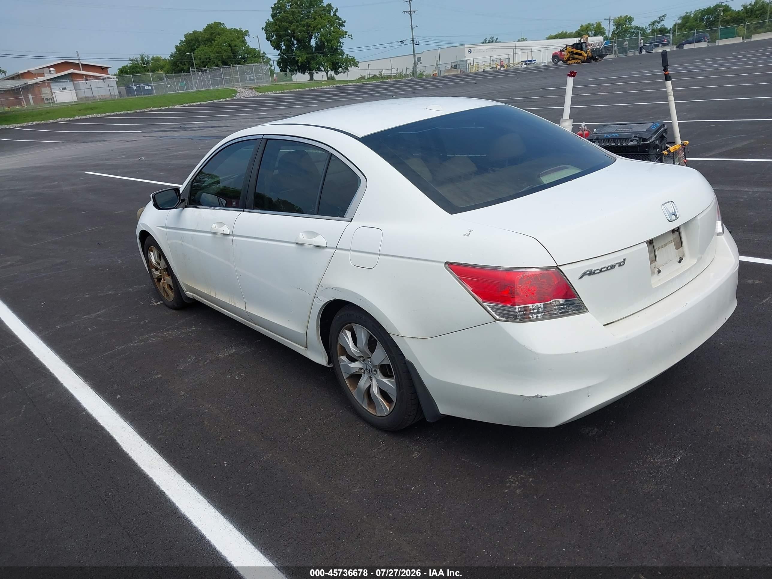 2010 Honda Accord 2.4 Ex-l White vin: 1HGCP2F81AA002211