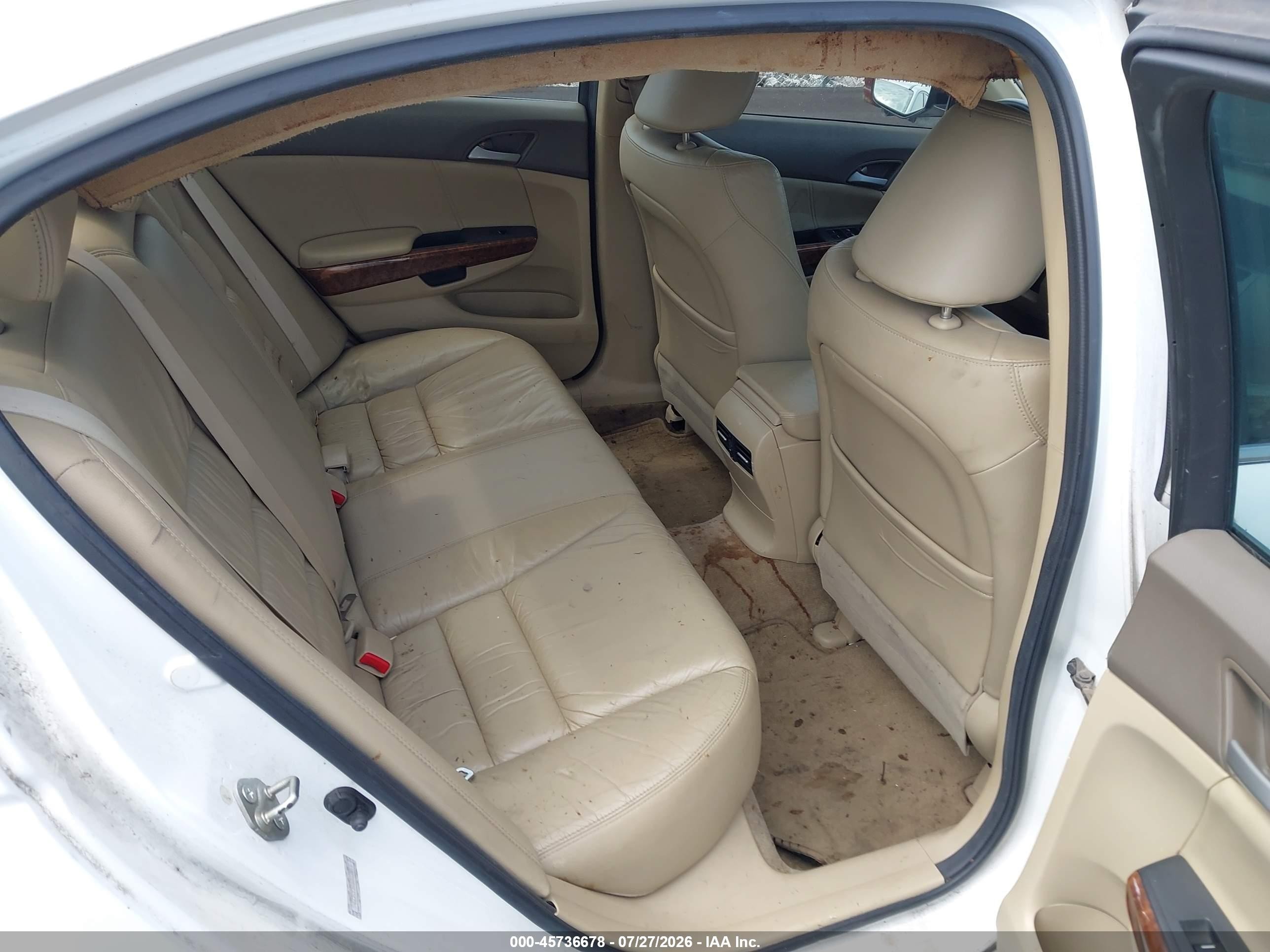 2010 Honda Accord 2.4 Ex-l White vin: 1HGCP2F81AA002211