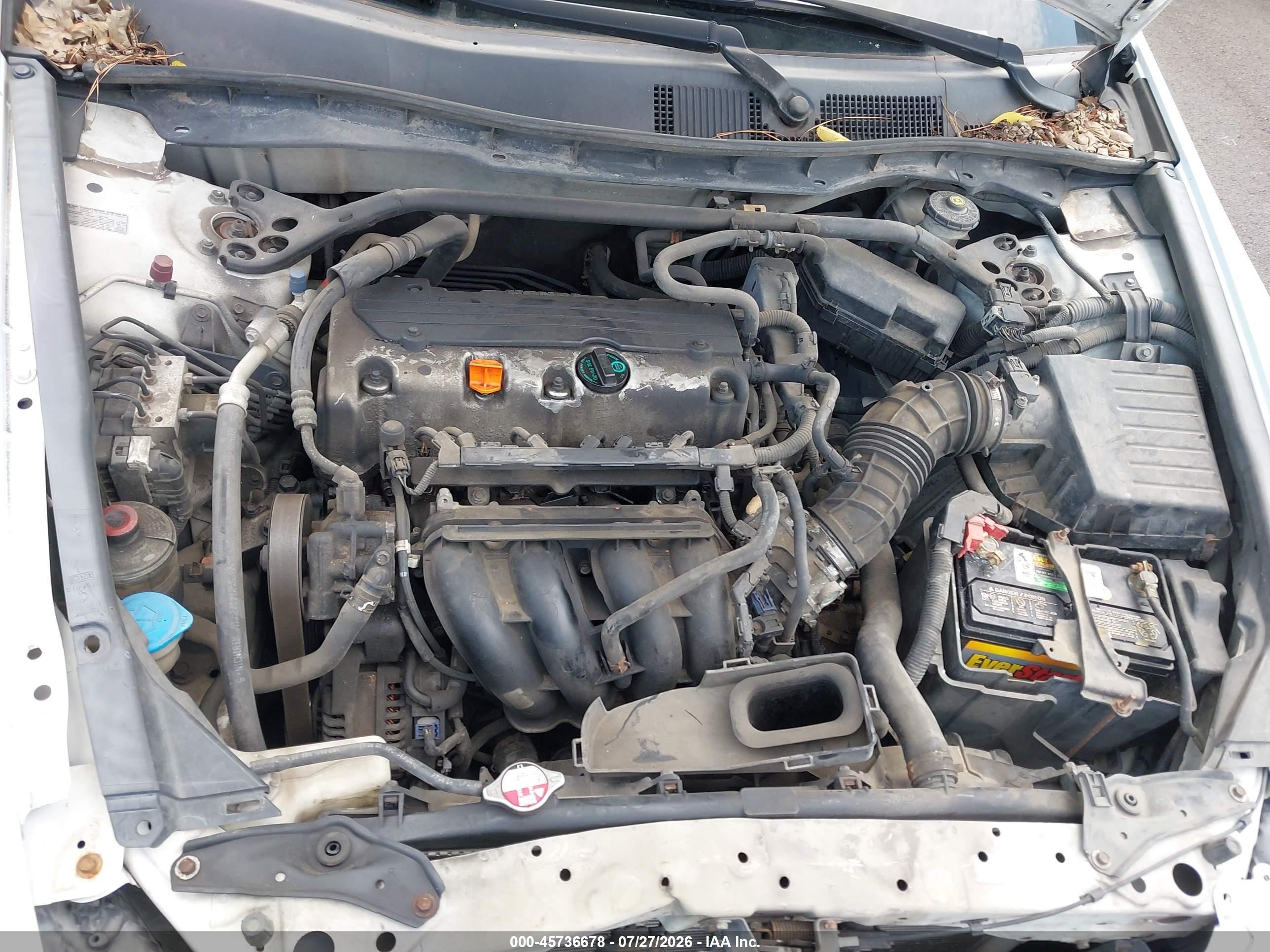 2010 Honda Accord 2.4 Ex-l White vin: 1HGCP2F81AA002211