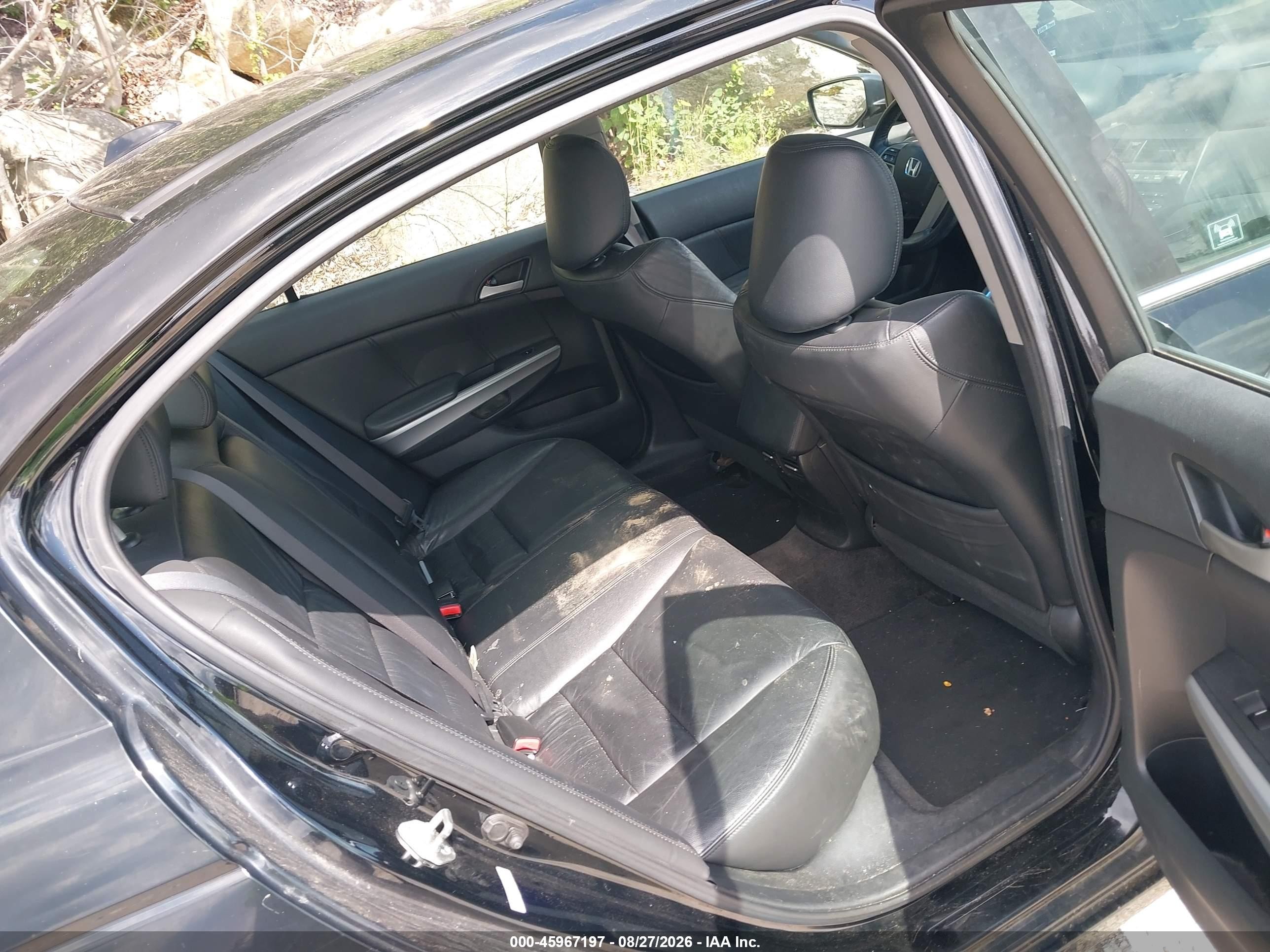 2010 Honda Accord 2.4 Ex-l Black vin: 1HGCP2F81AA034205