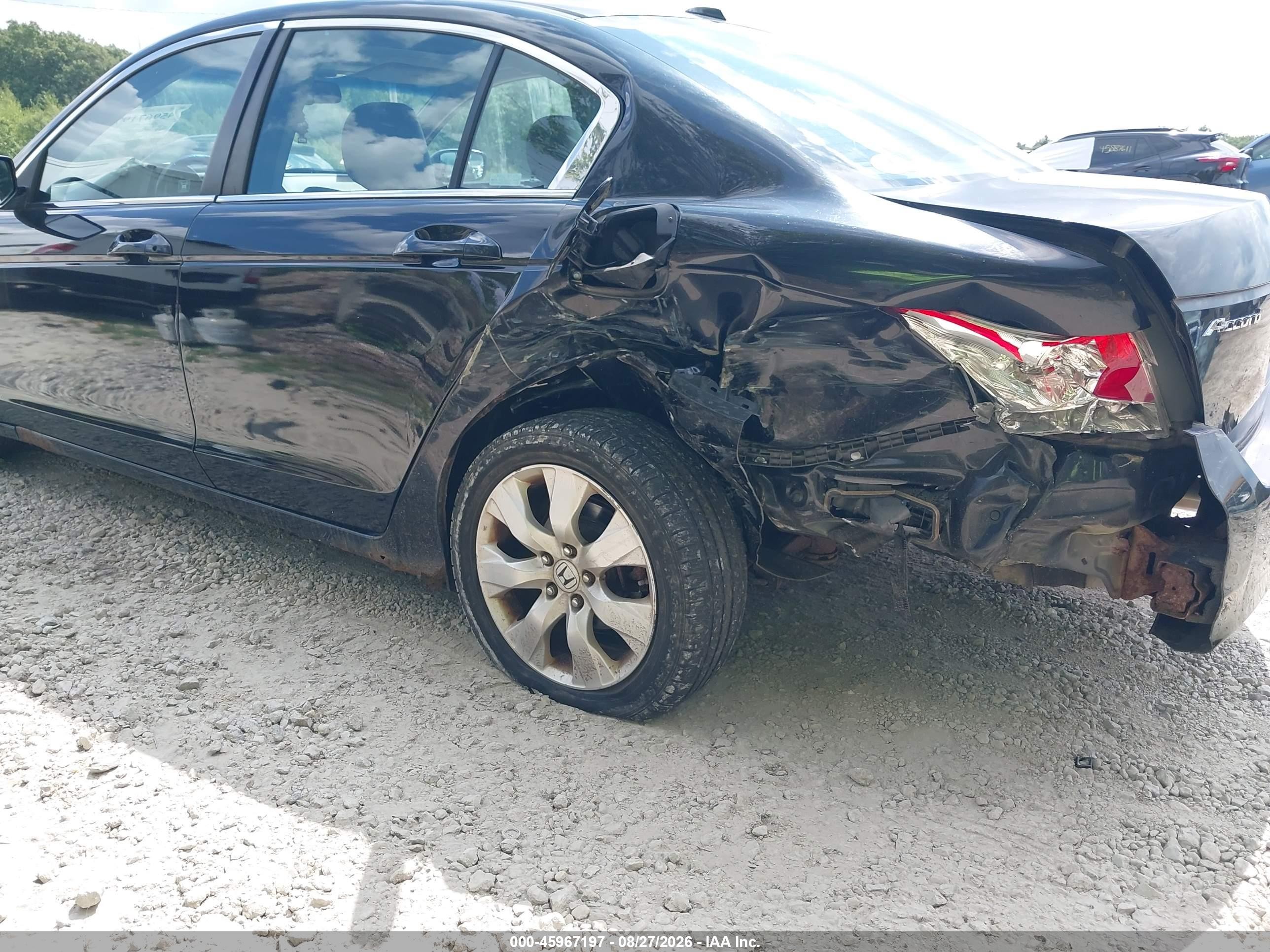 2010 Honda Accord 2.4 Ex-l Black vin: 1HGCP2F81AA034205