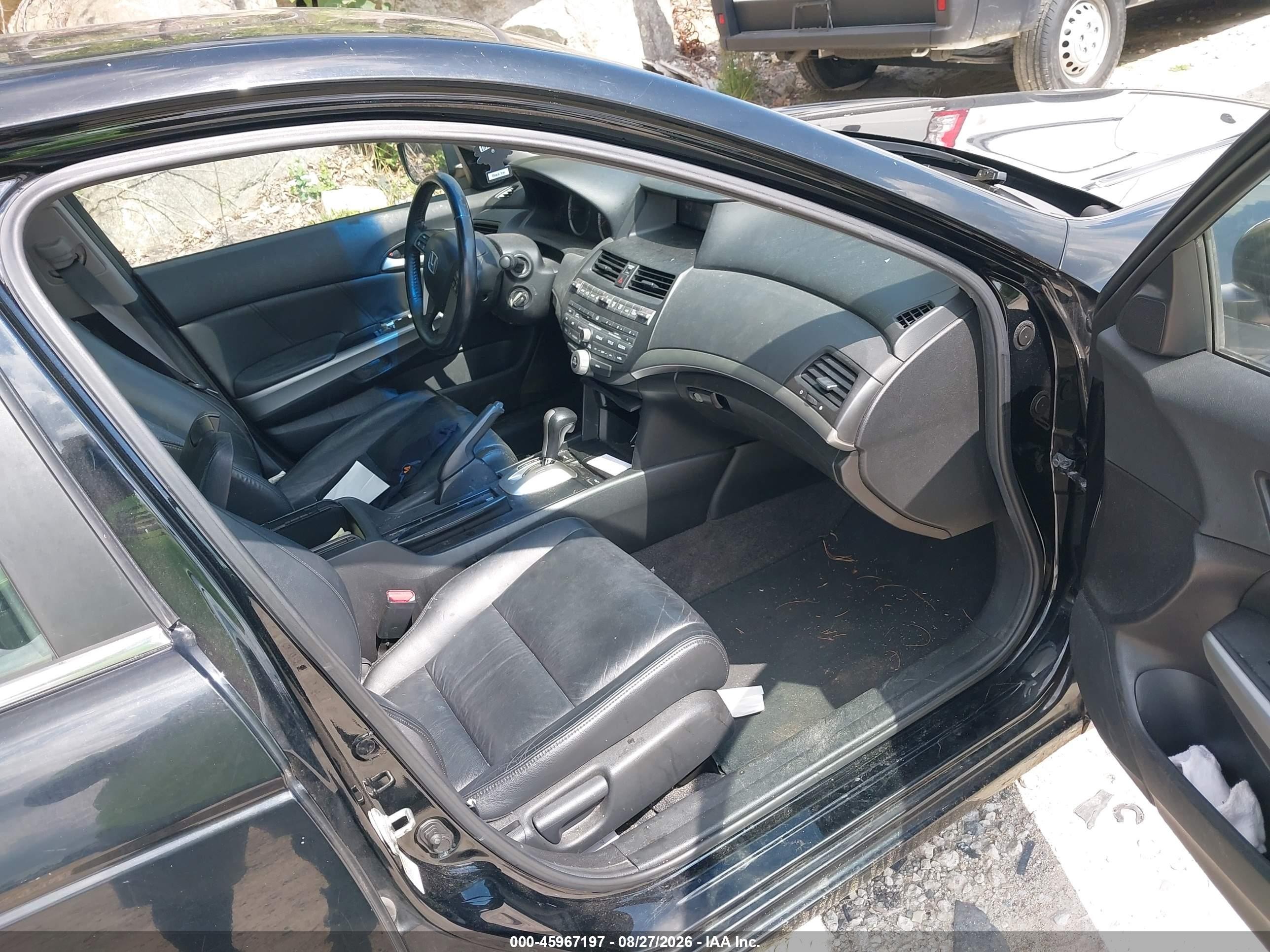 2010 Honda Accord 2.4 Ex-l Black vin: 1HGCP2F81AA034205