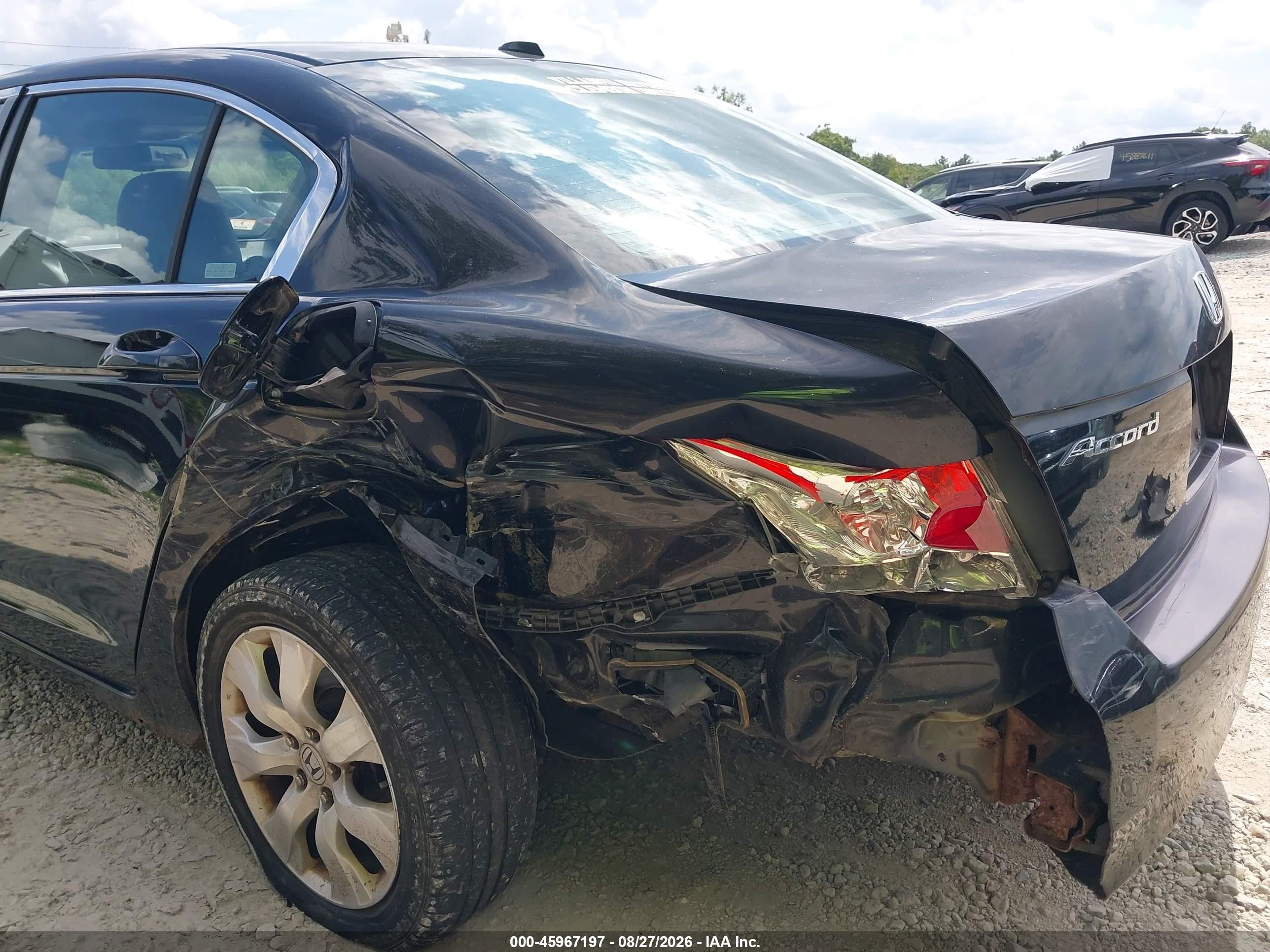 2010 Honda Accord 2.4 Ex-l Black vin: 1HGCP2F81AA034205
