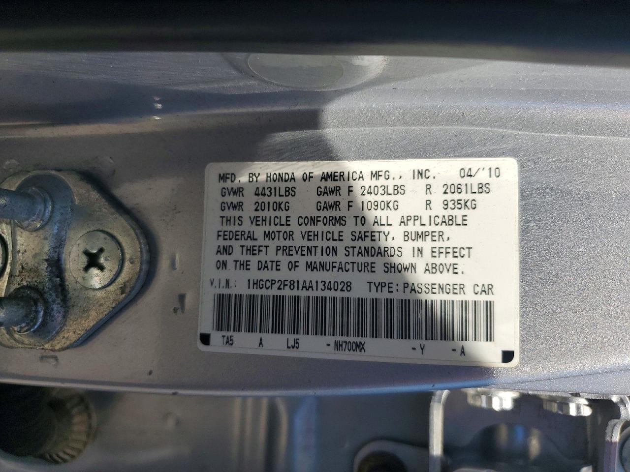 2010 Honda Accord Exl Silver vin: 1HGCP2F81AA134028