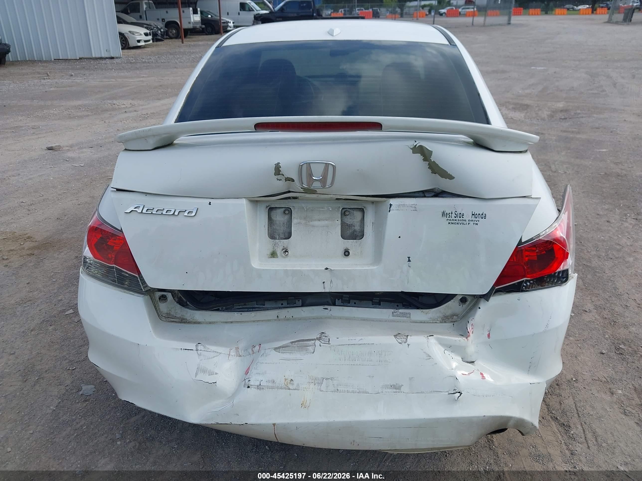 2010 Honda Accord 2.4 Ex-l White vin: 1HGCP2F81AA159267