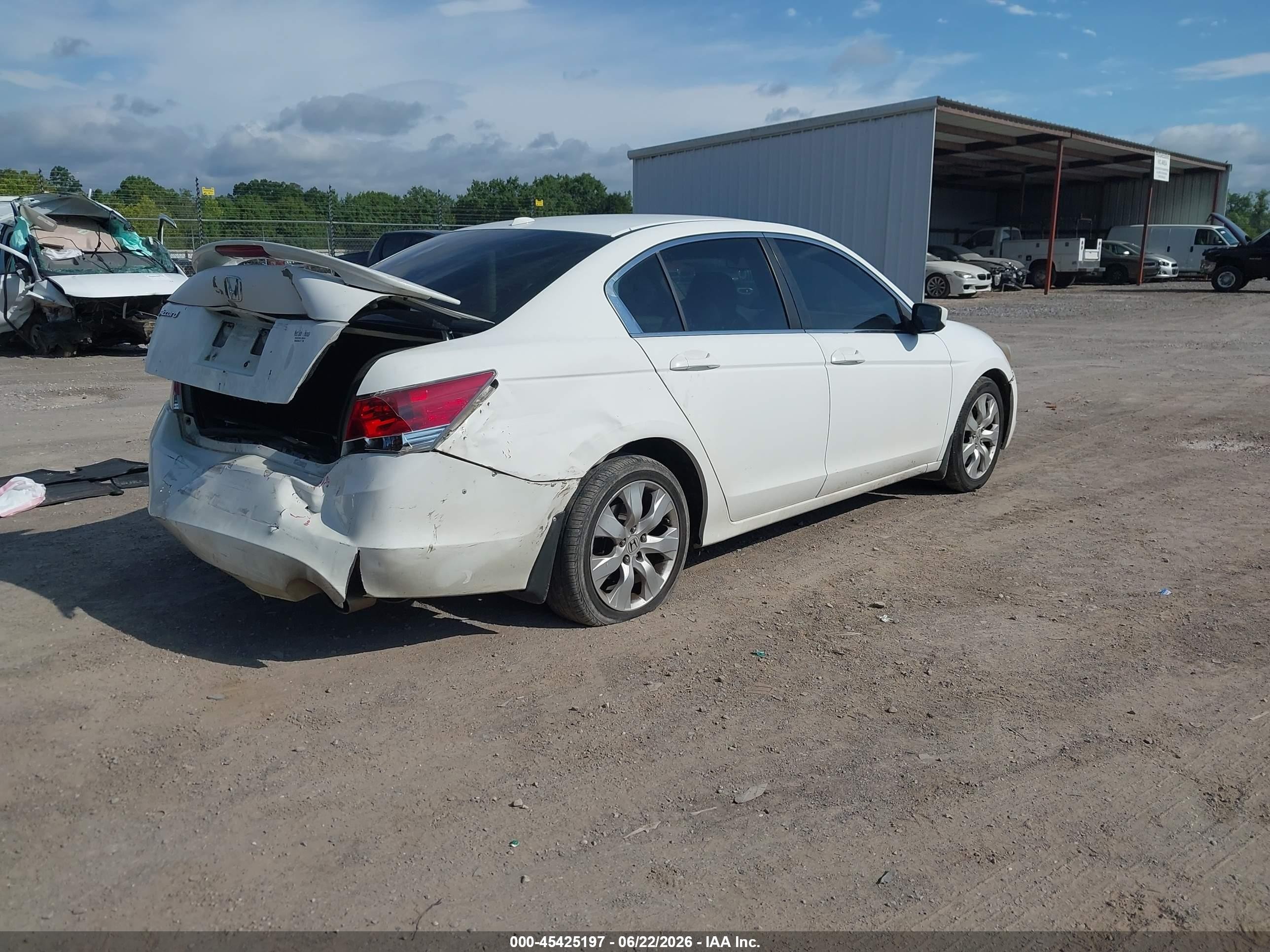 2010 Honda Accord 2.4 Ex-l White vin: 1HGCP2F81AA159267