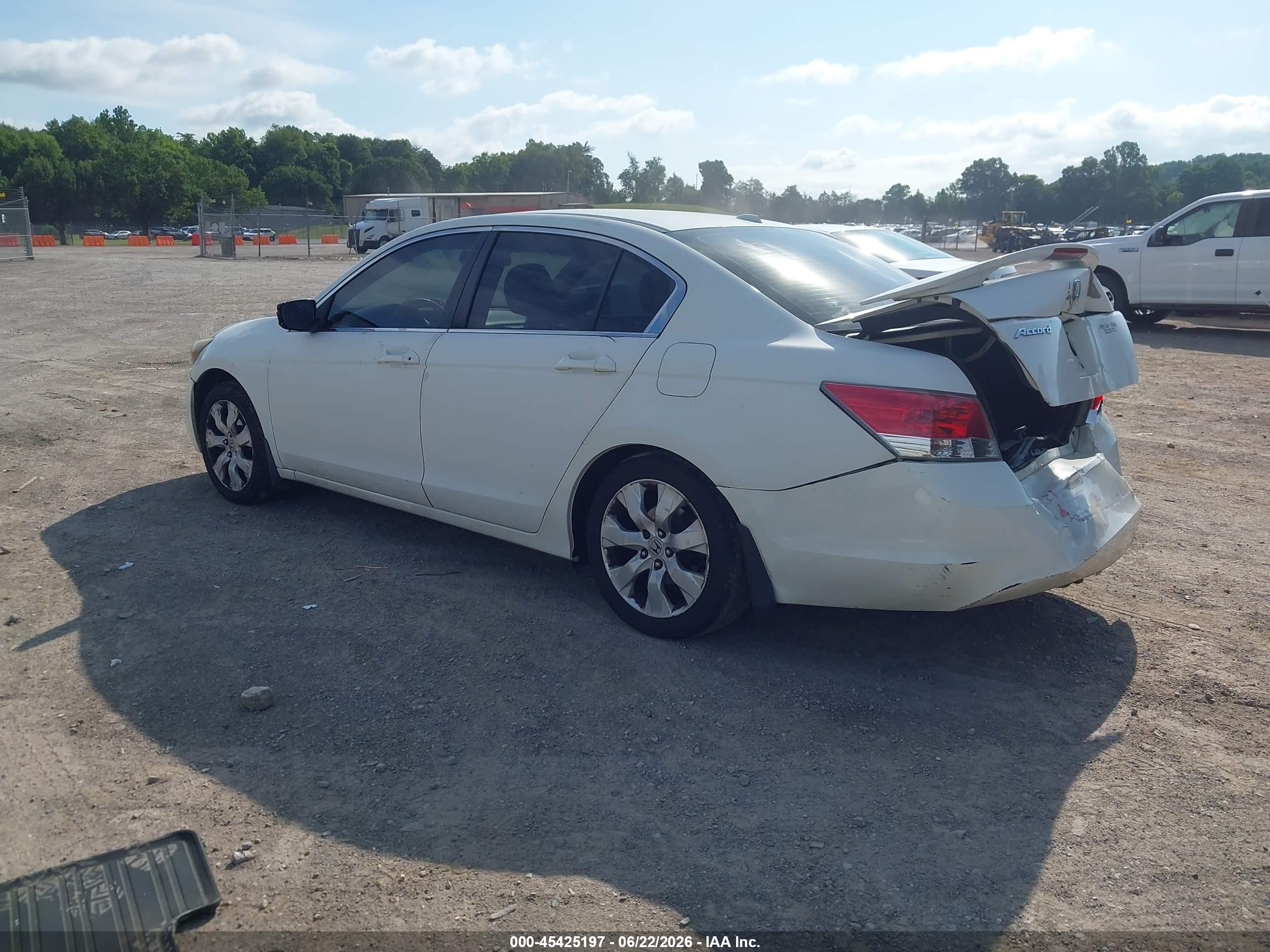 2010 Honda Accord 2.4 Ex-l White vin: 1HGCP2F81AA159267