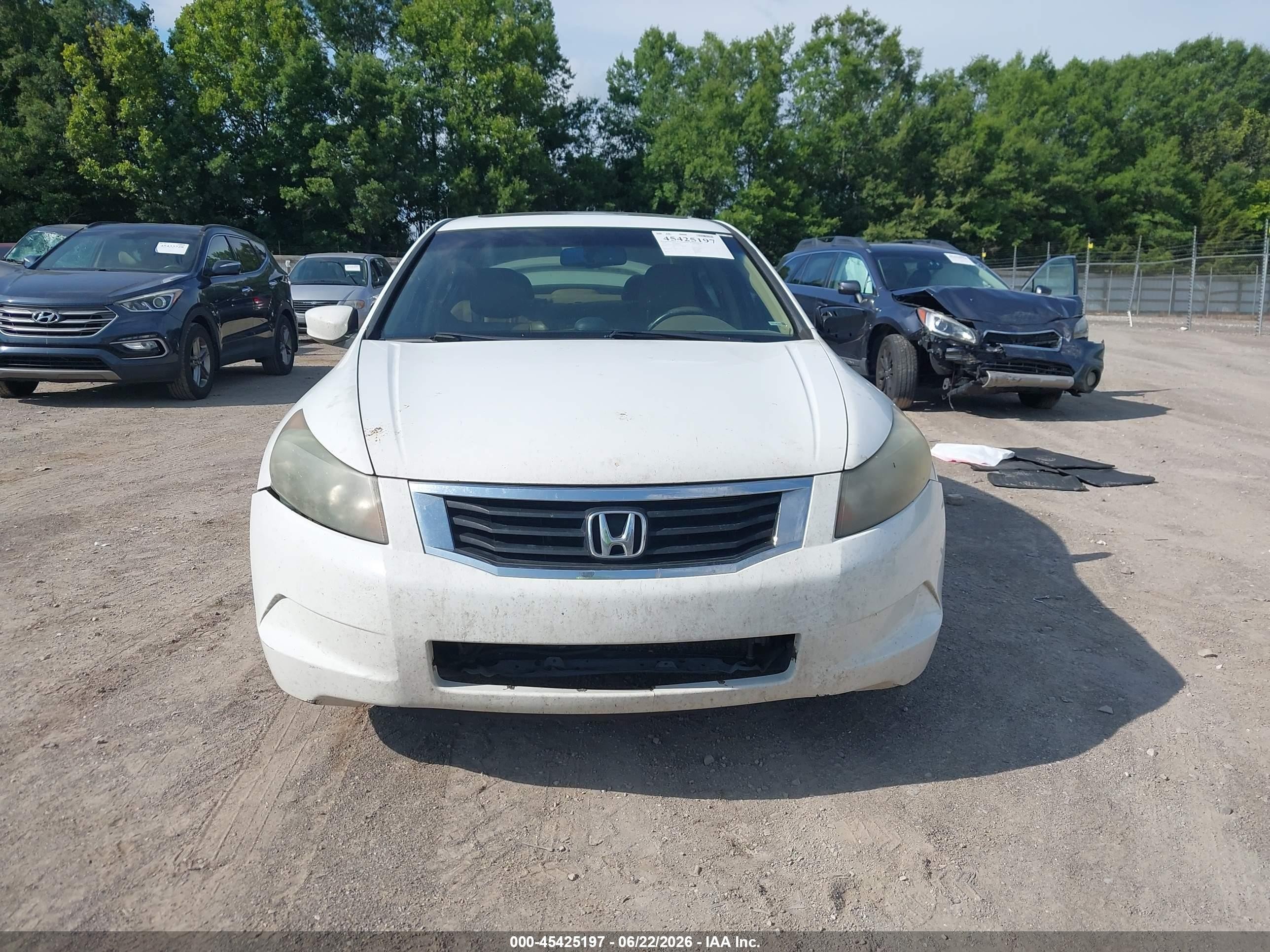 2010 Honda Accord 2.4 Ex-l White vin: 1HGCP2F81AA159267