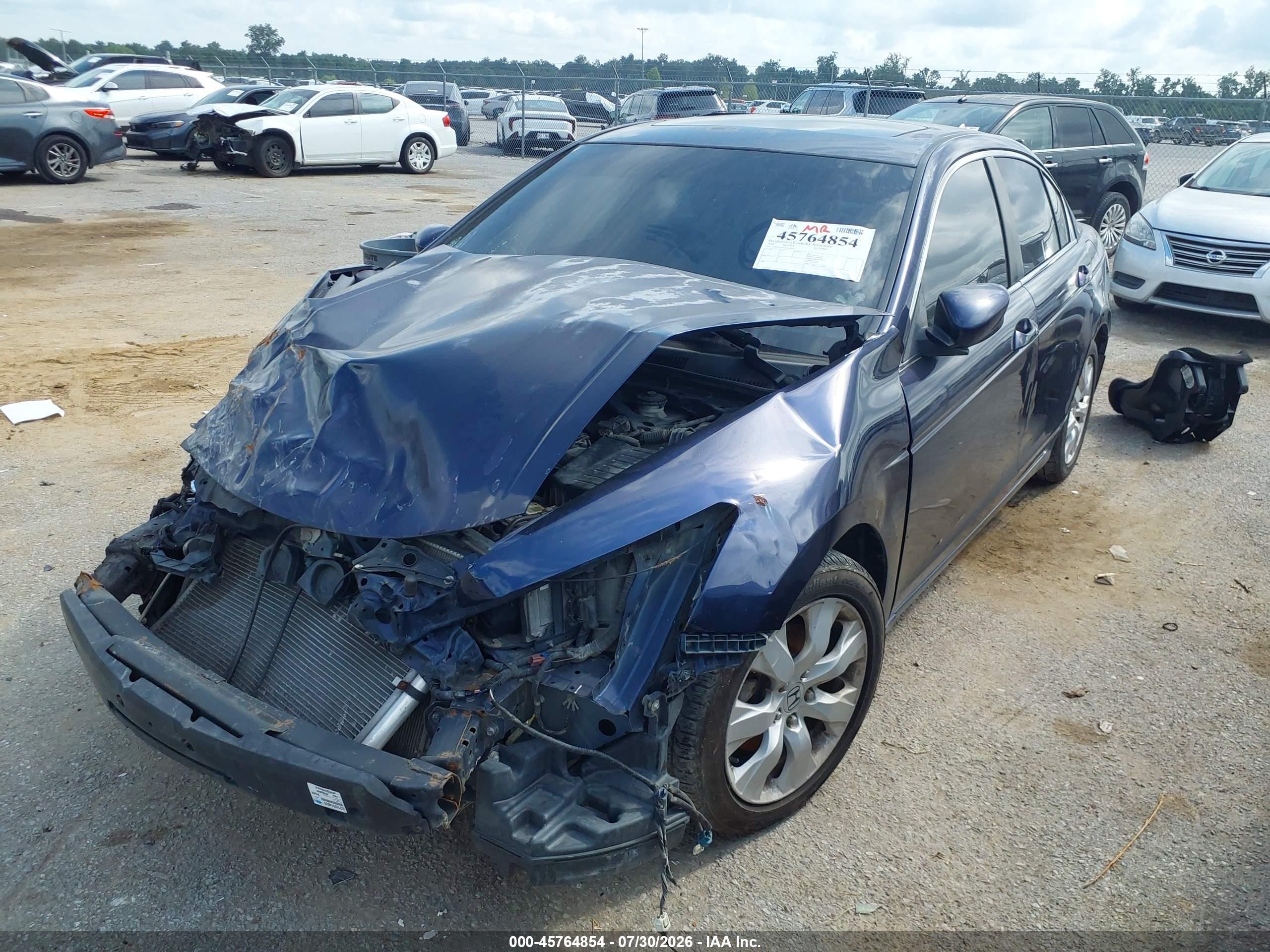 2010 Honda Accord 2.4 Ex-l Blue vin: 1HGCP2F81AA160645