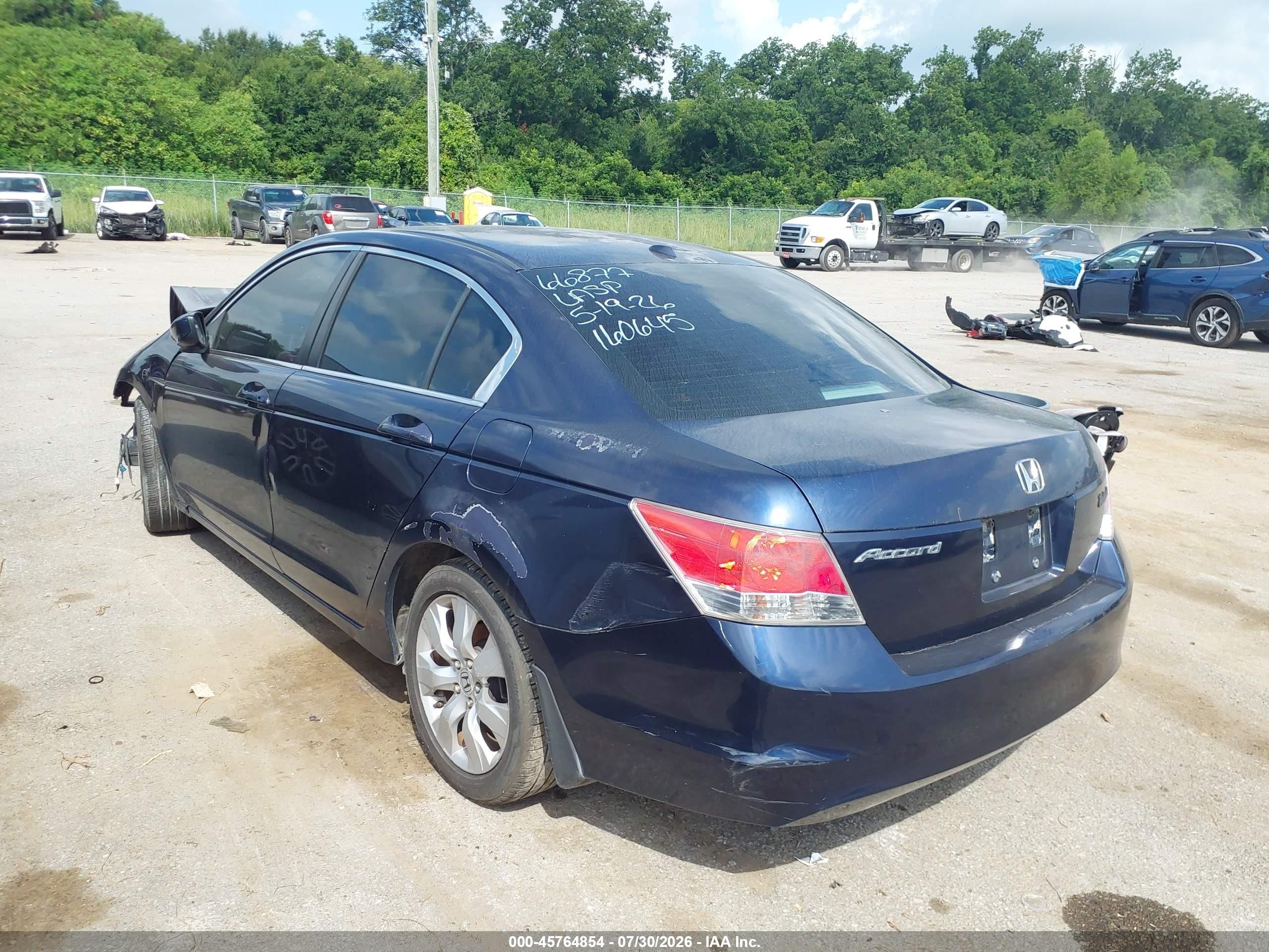 2010 Honda Accord 2.4 Ex-l Blue vin: 1HGCP2F81AA160645