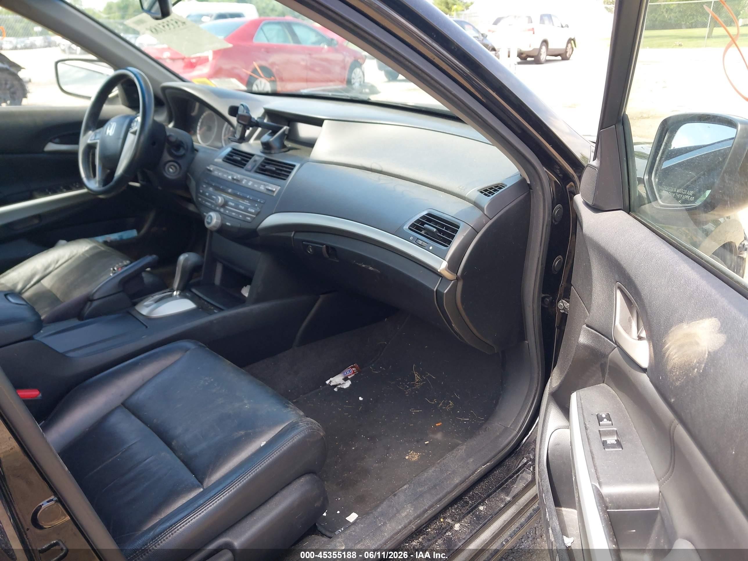 2010 Honda Accord 2.4 Ex-l Black vin: 1HGCP2F81AA188607