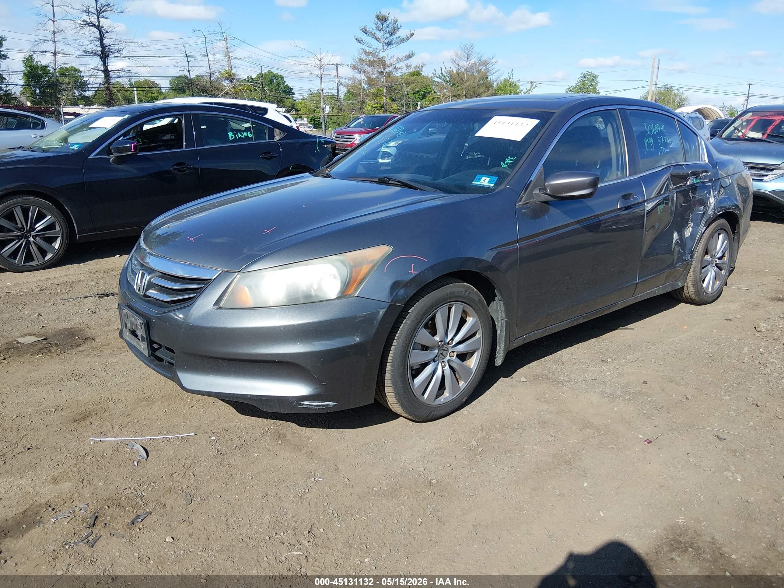 2011 Honda Accord 2.4 Ex-l Gray vin: 1HGCP2F81BA068906
