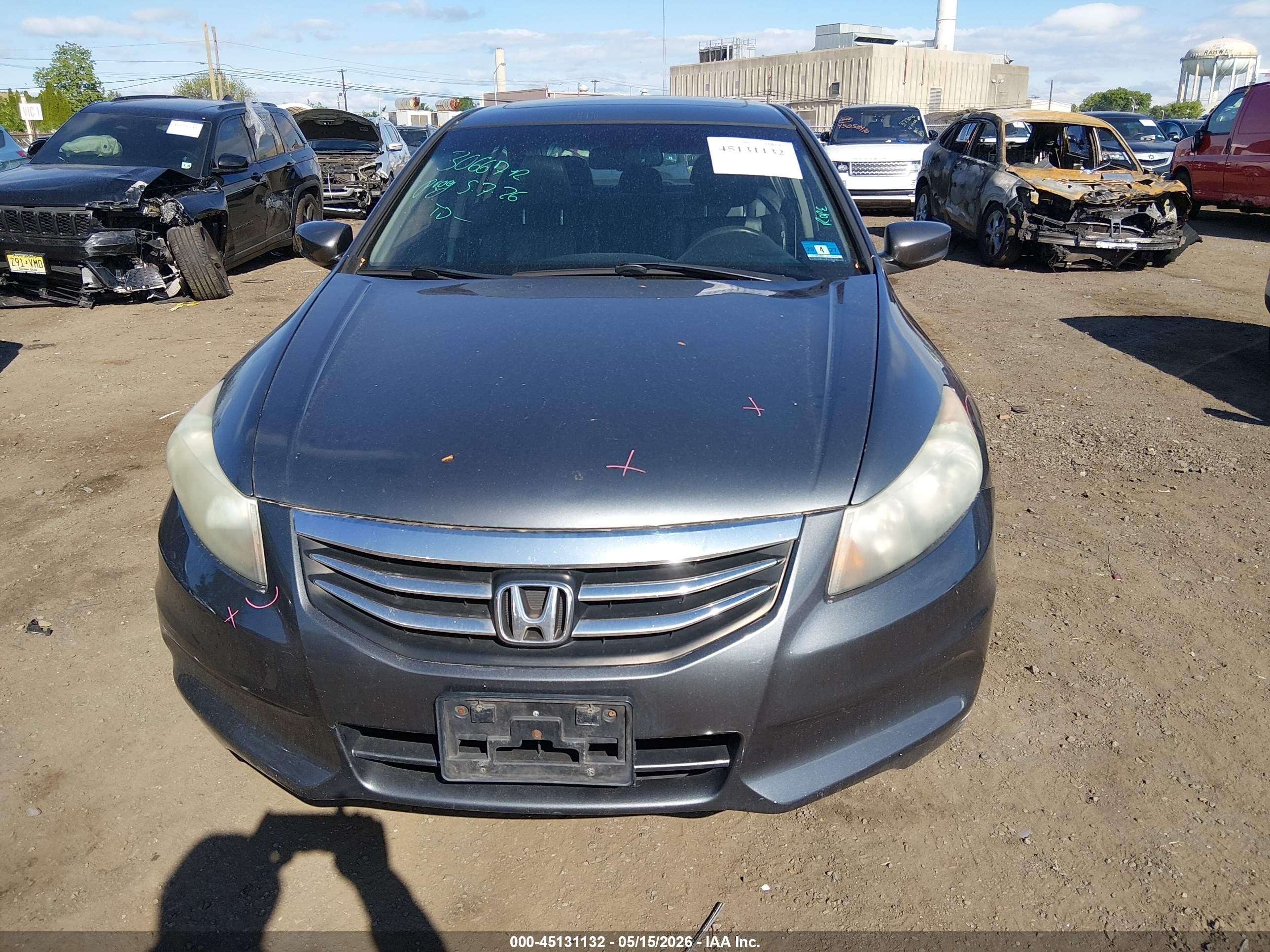 2011 Honda Accord 2.4 Ex-l Gray vin: 1HGCP2F81BA068906