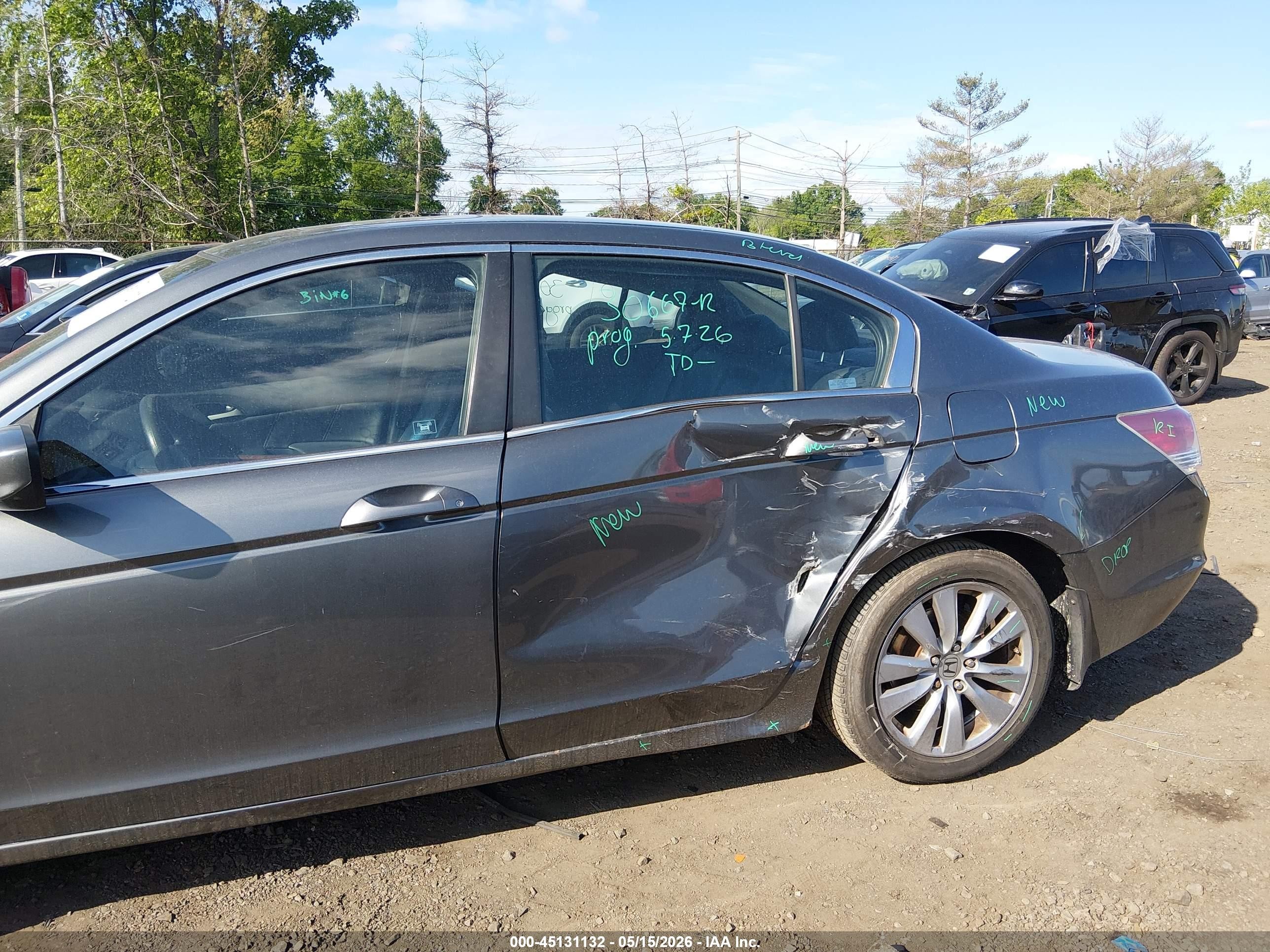 2011 Honda Accord 2.4 Ex-l Gray vin: 1HGCP2F81BA068906