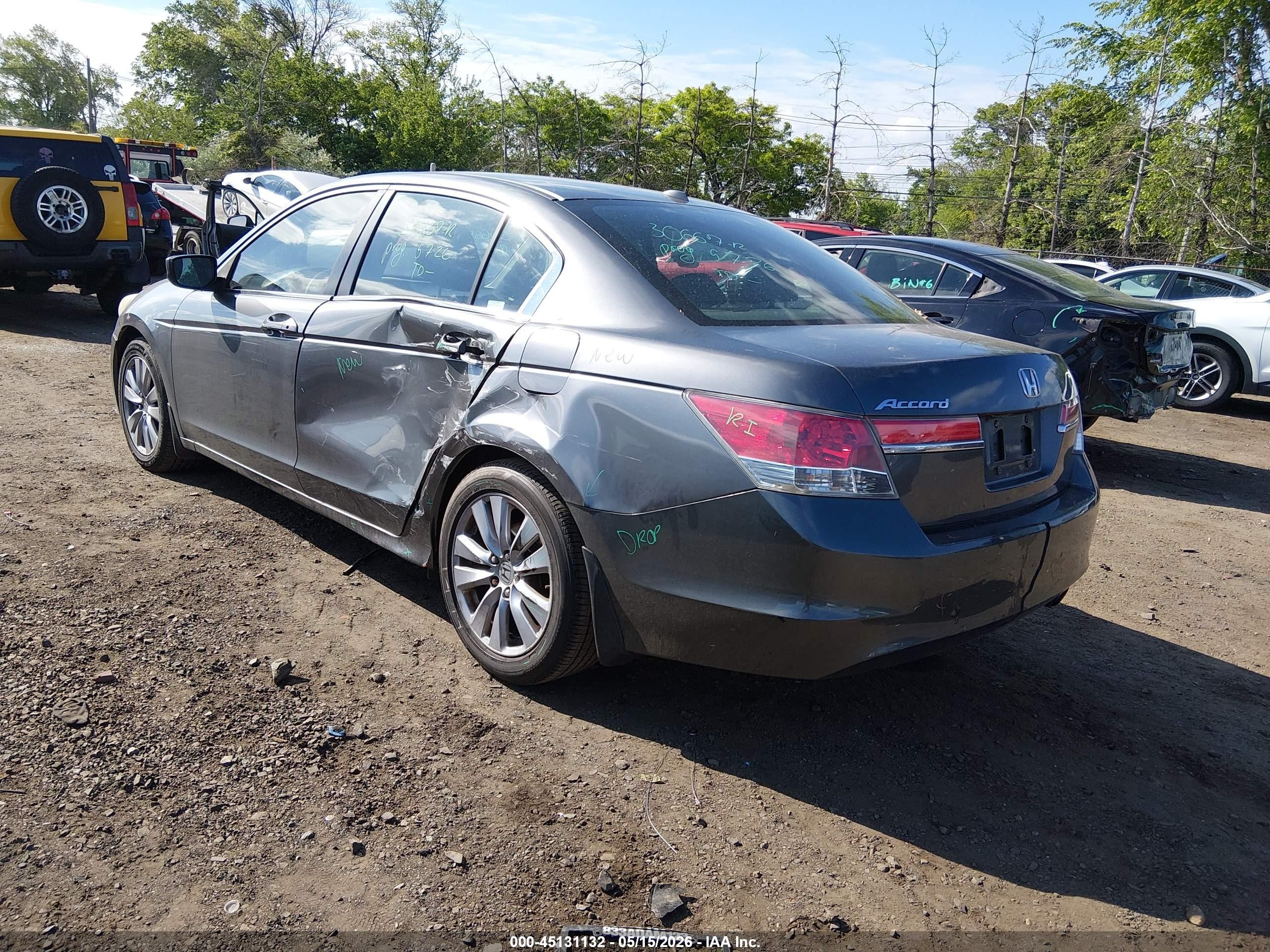 2011 Honda Accord 2.4 Ex-l Gray vin: 1HGCP2F81BA068906