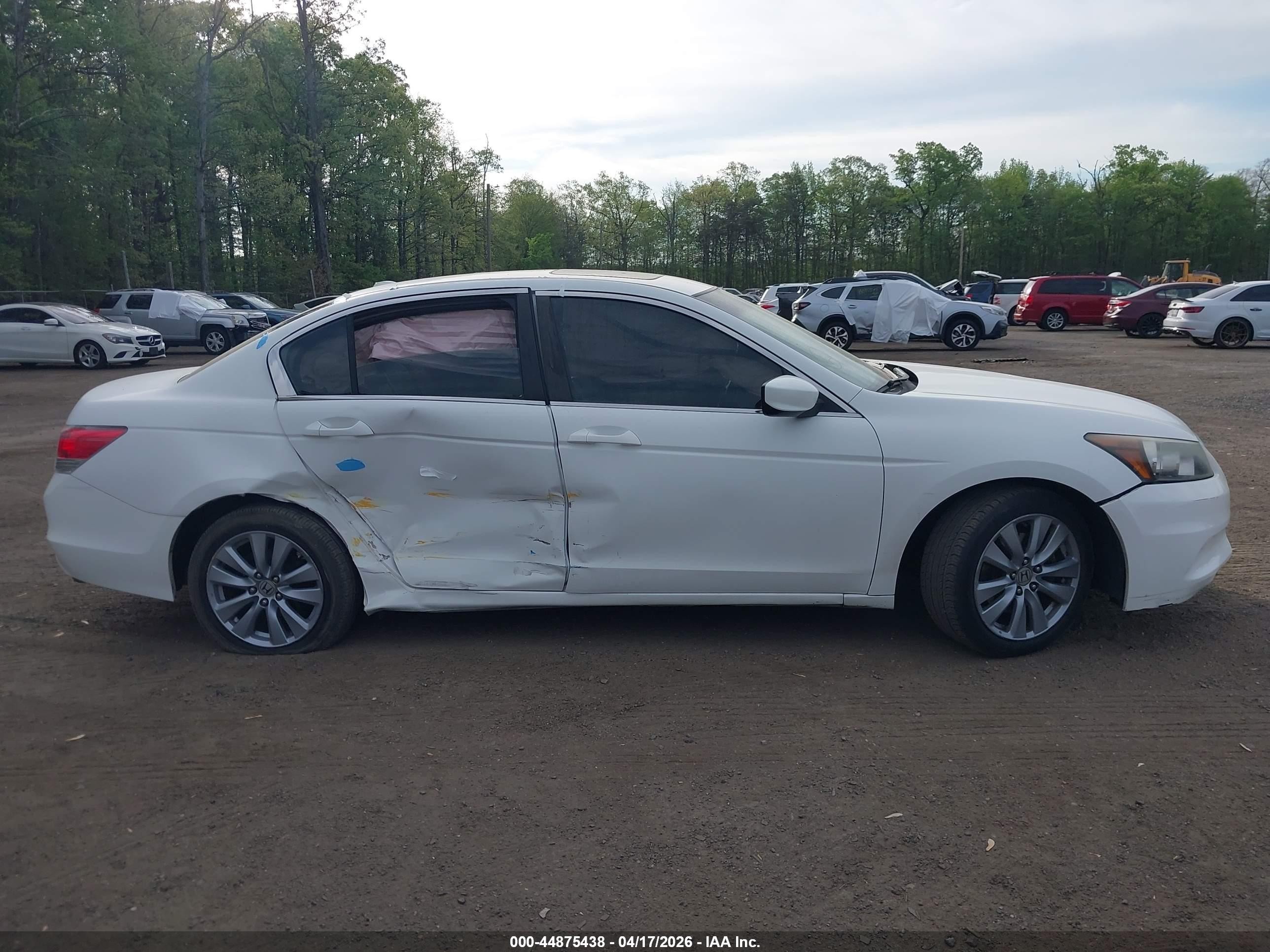 2011 Honda Accord 2.4 Ex-l White vin: 1HGCP2F81BA078819