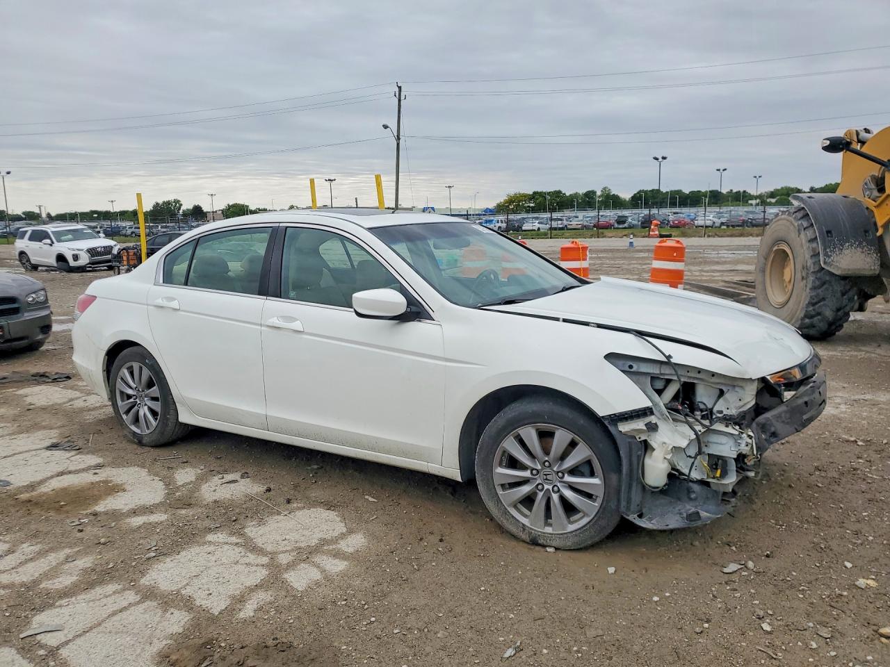 2011 Honda Accord Exl White vin: 1HGCP2F81BA133981
