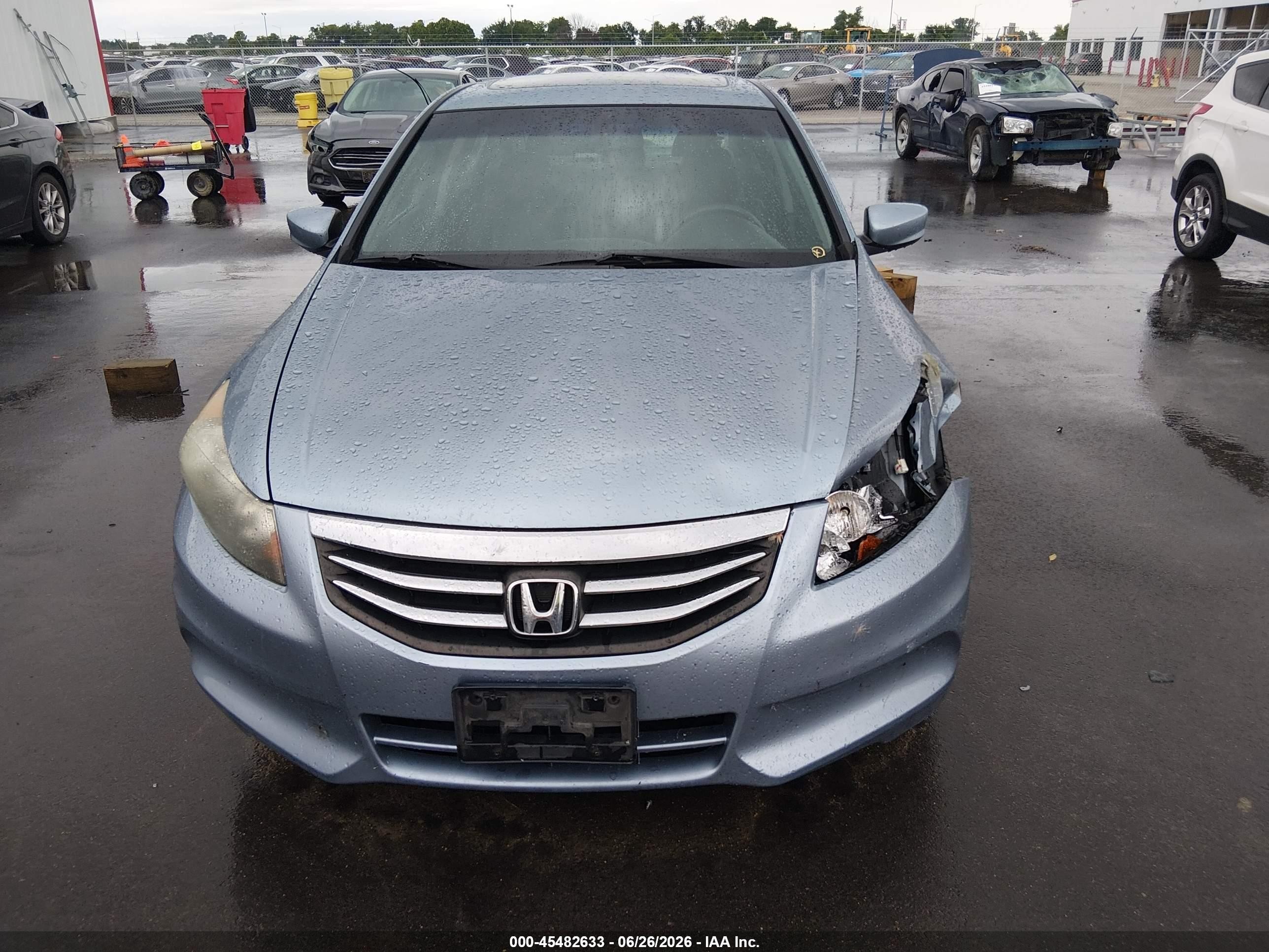 2011 Honda Accord 2.4 Ex-l Blue vin: 1HGCP2F81BA142213