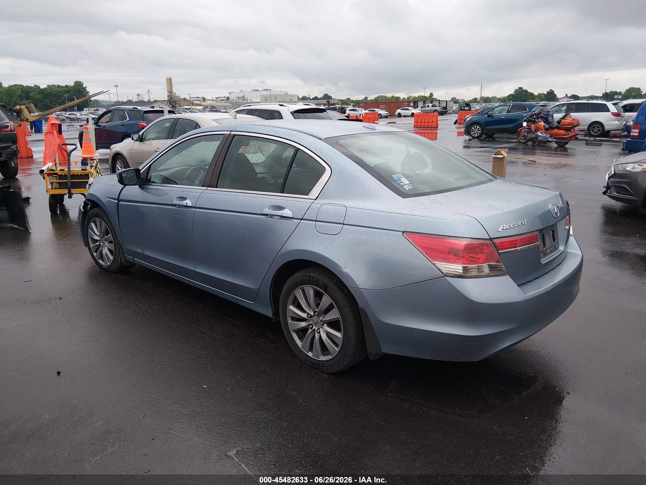 2011 Honda Accord 2.4 Ex-l Blue vin: 1HGCP2F81BA142213