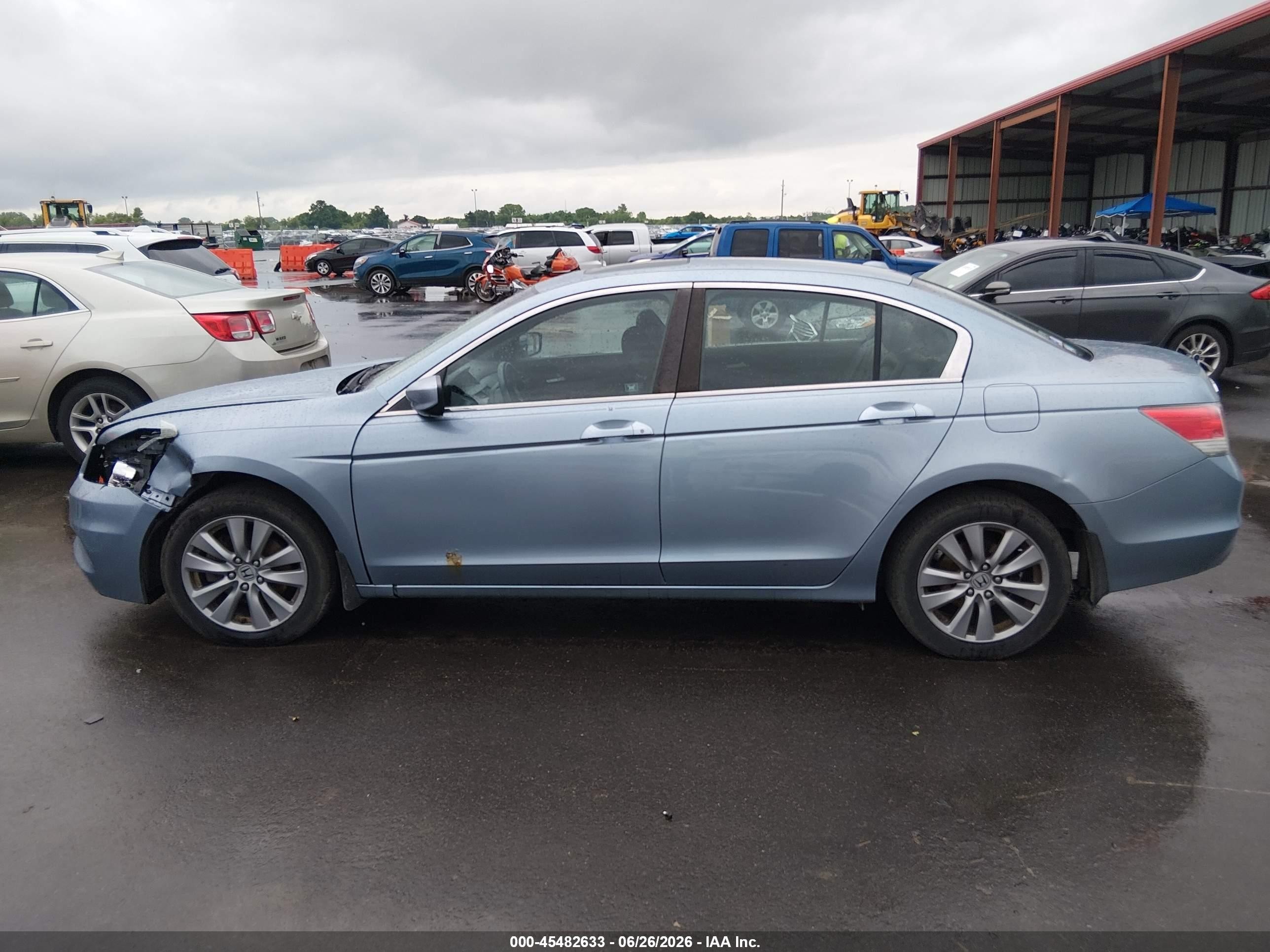 2011 Honda Accord 2.4 Ex-l Blue vin: 1HGCP2F81BA142213
