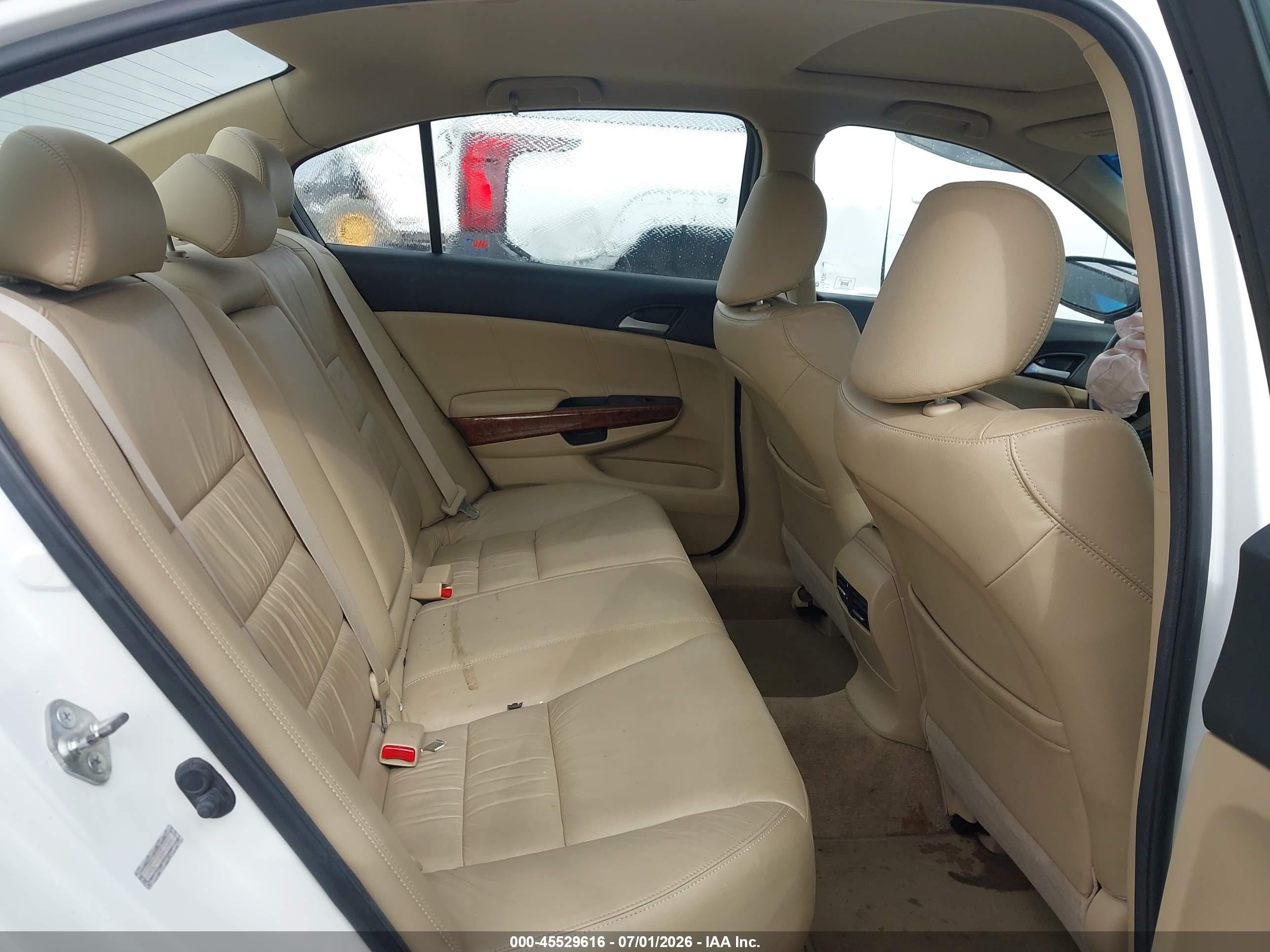 2011 Honda Accord 2.4 Ex-l White vin: 1HGCP2F81BA152885