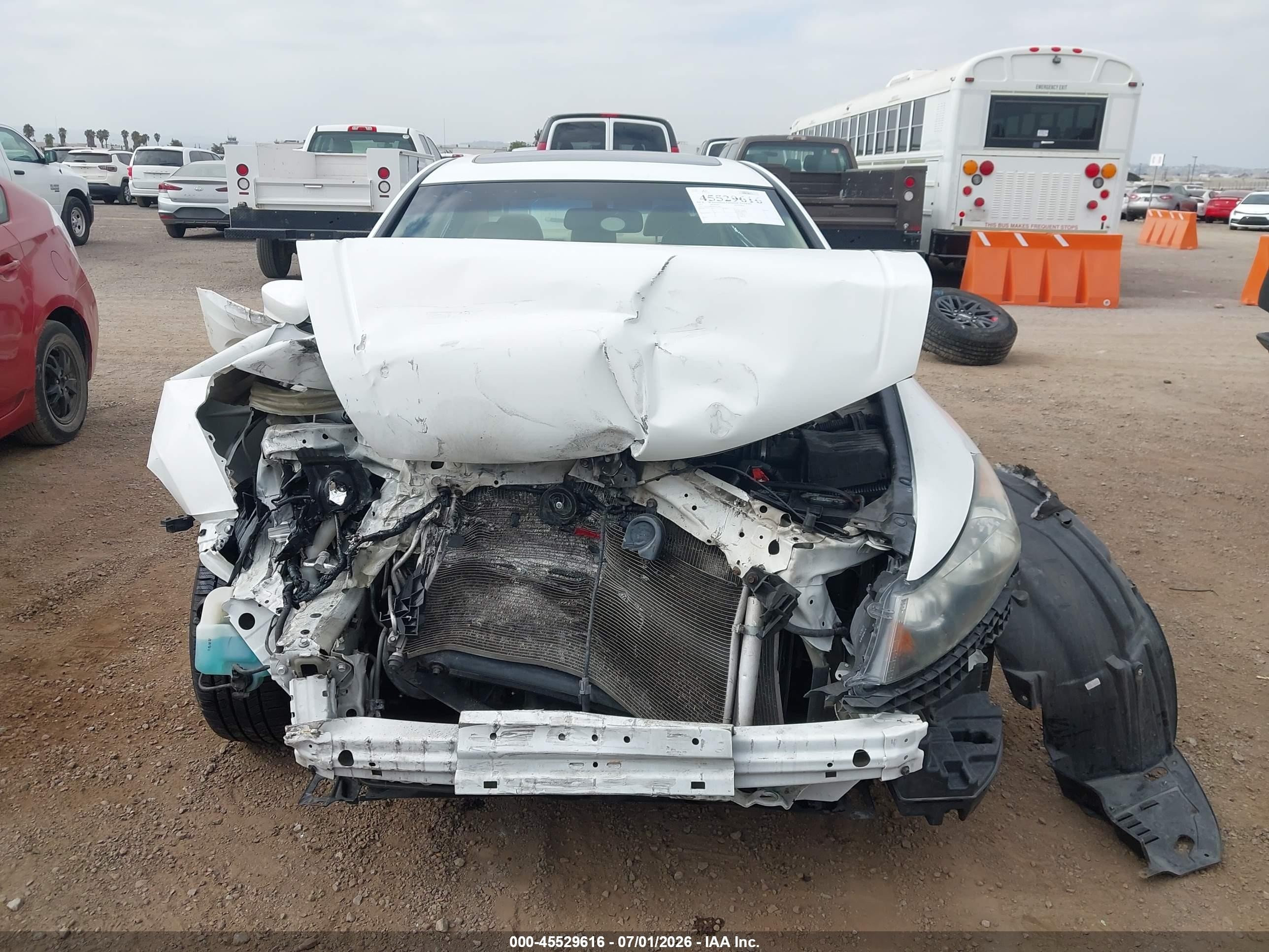 2011 Honda Accord 2.4 Ex-l White vin: 1HGCP2F81BA152885
