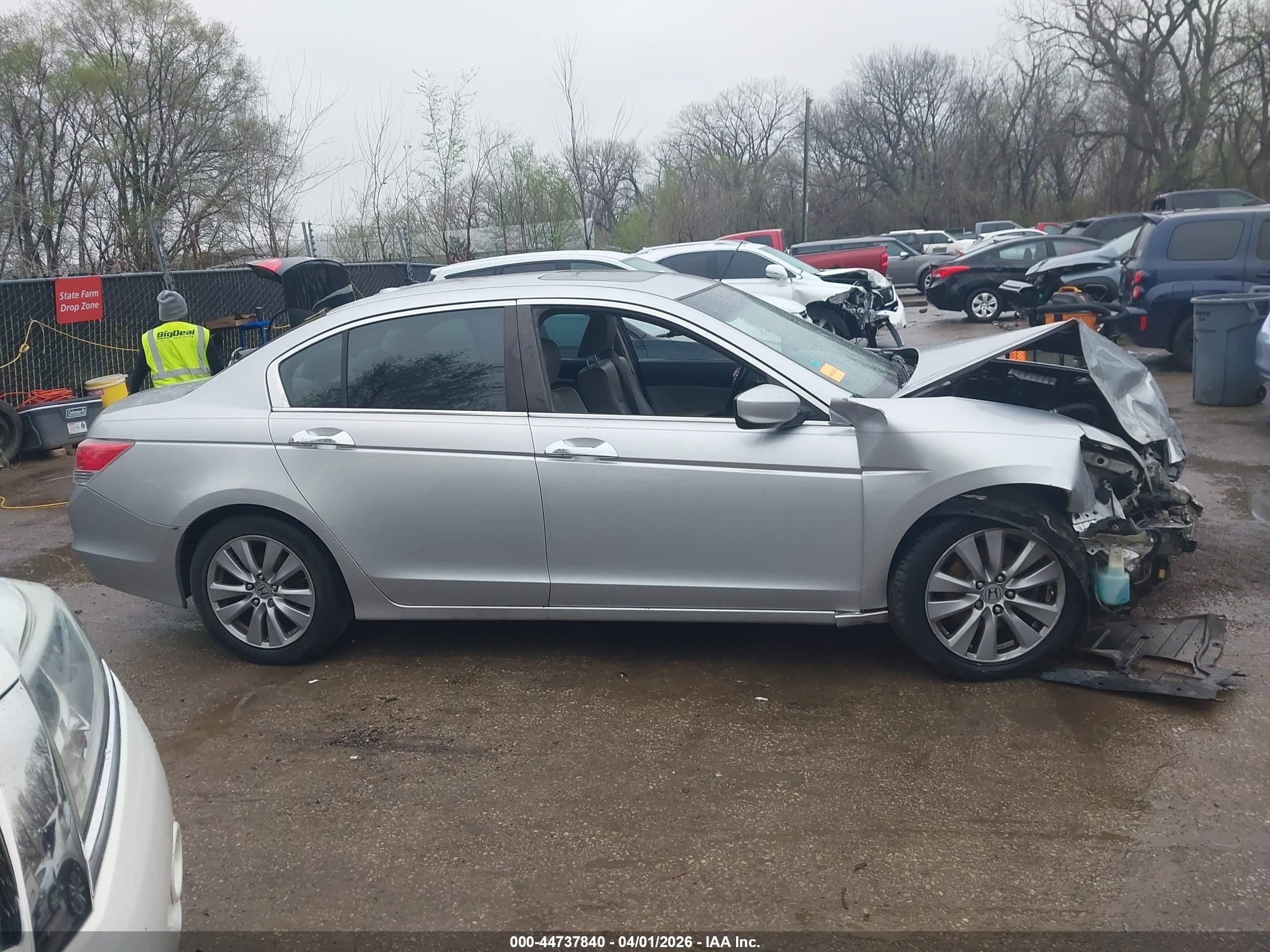 2012 Honda Accord 2.4 Ex-l Silver vin: 1HGCP2F81CA003331