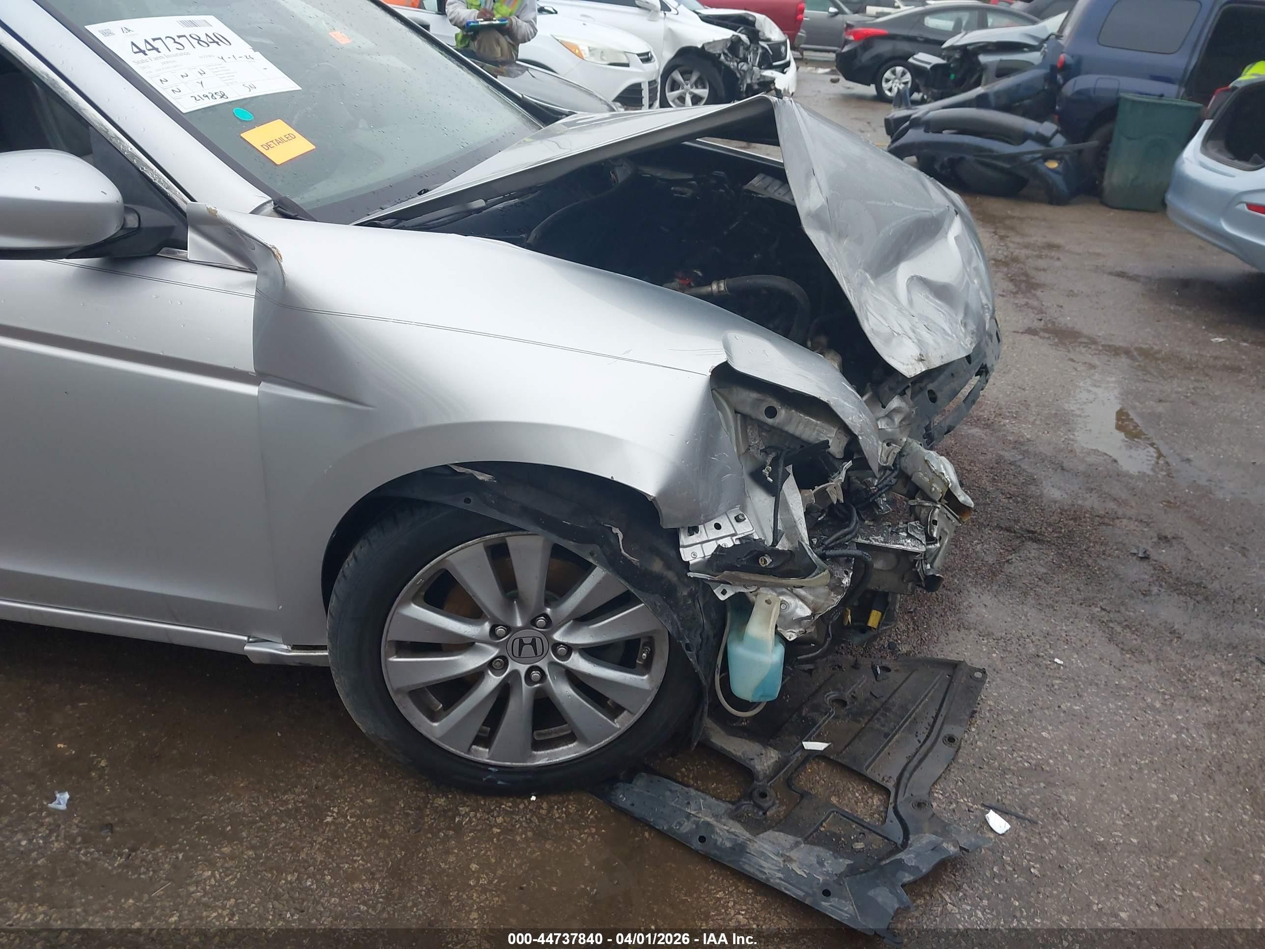 2012 Honda Accord 2.4 Ex-l Silver vin: 1HGCP2F81CA003331