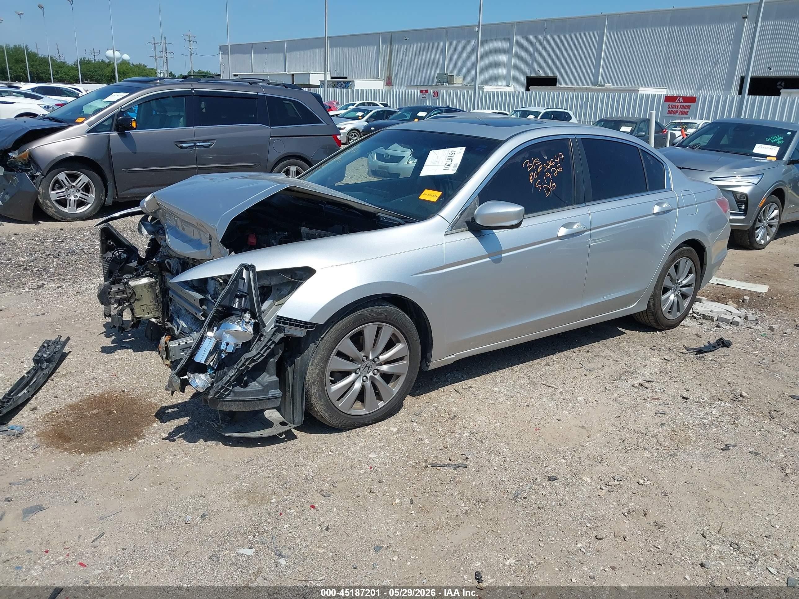 2012 Honda Accord 2.4 Ex-l Silver vin: 1HGCP2F81CA004253